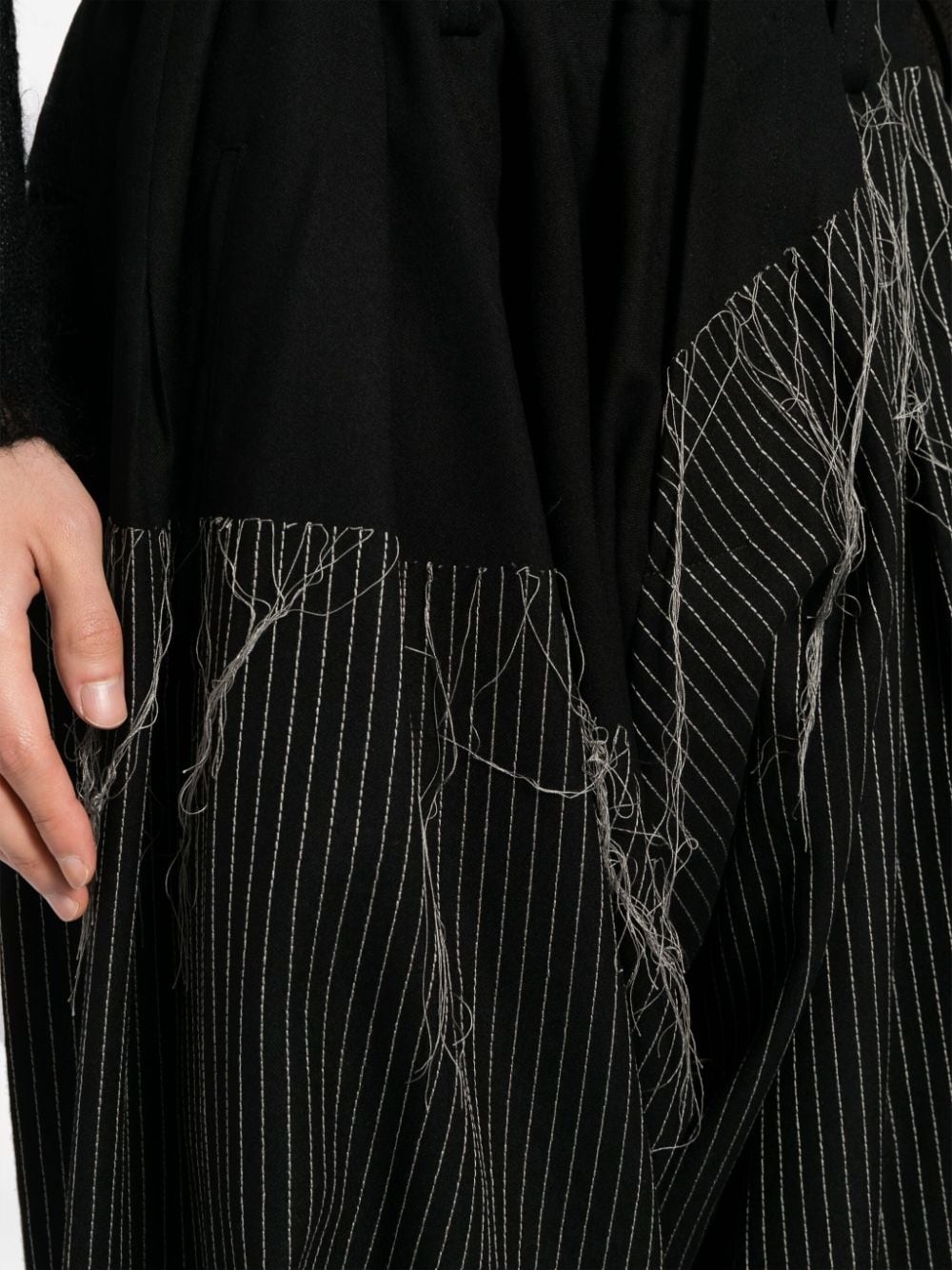 embroidered draped trousers - 5