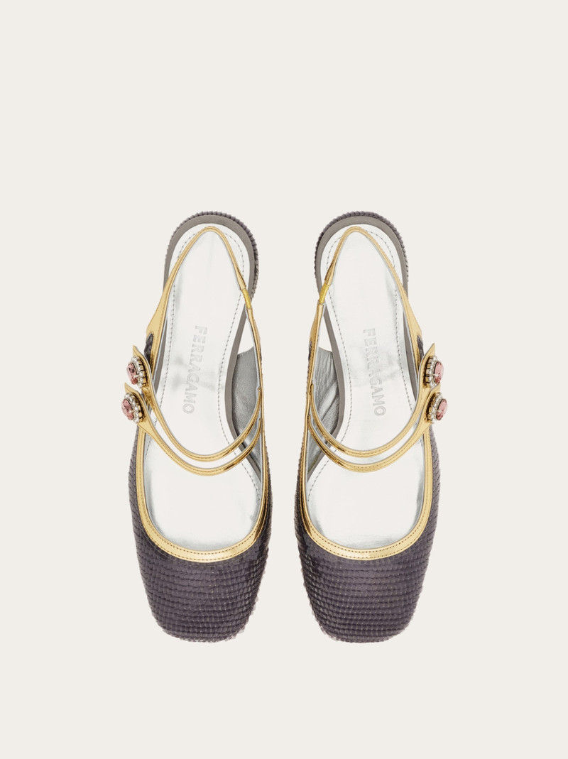 FERRAGAMO Sequin embellished slingback outlook