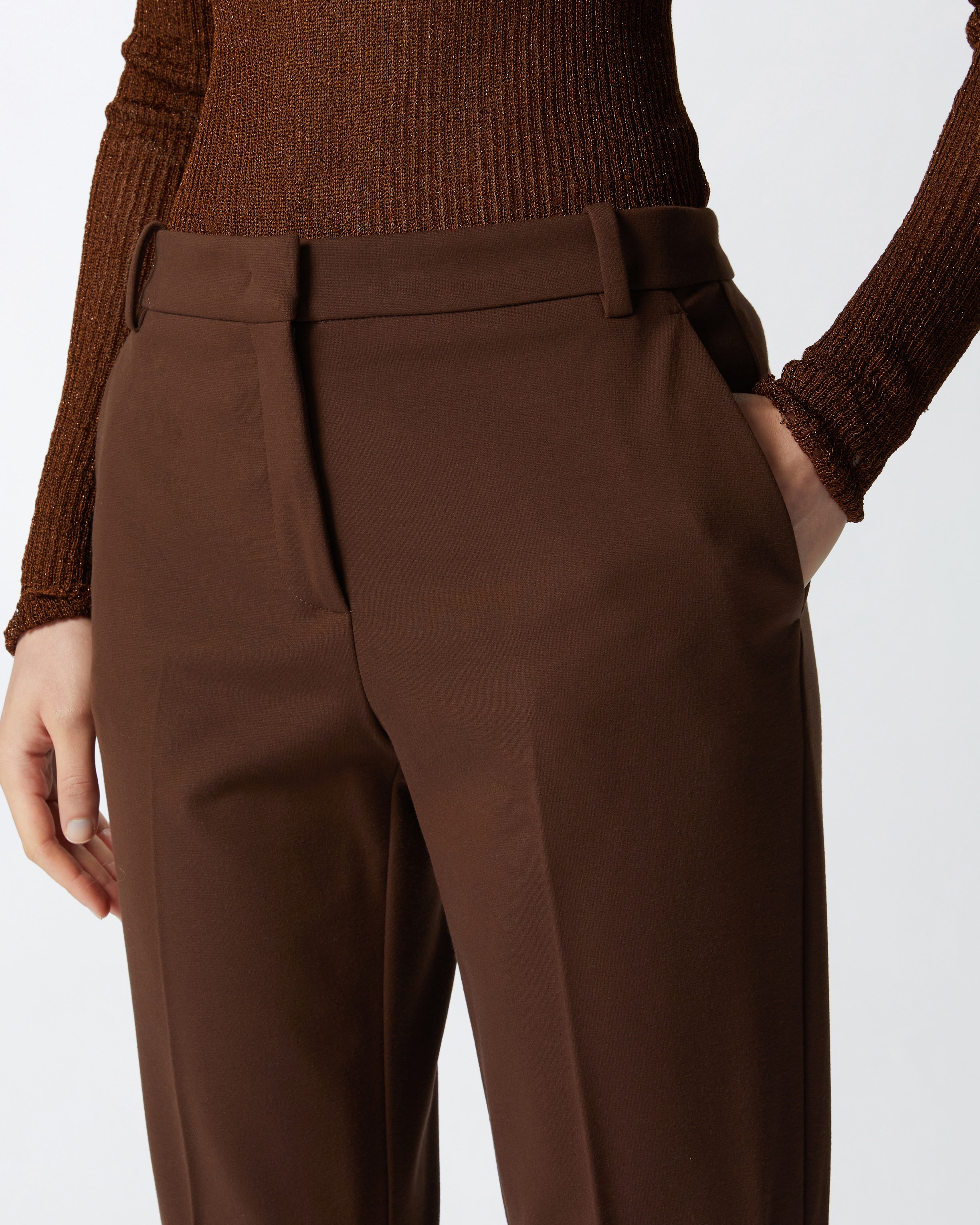 TECHNICAL FABRIC CIGARETTE TROUSERS - 5
