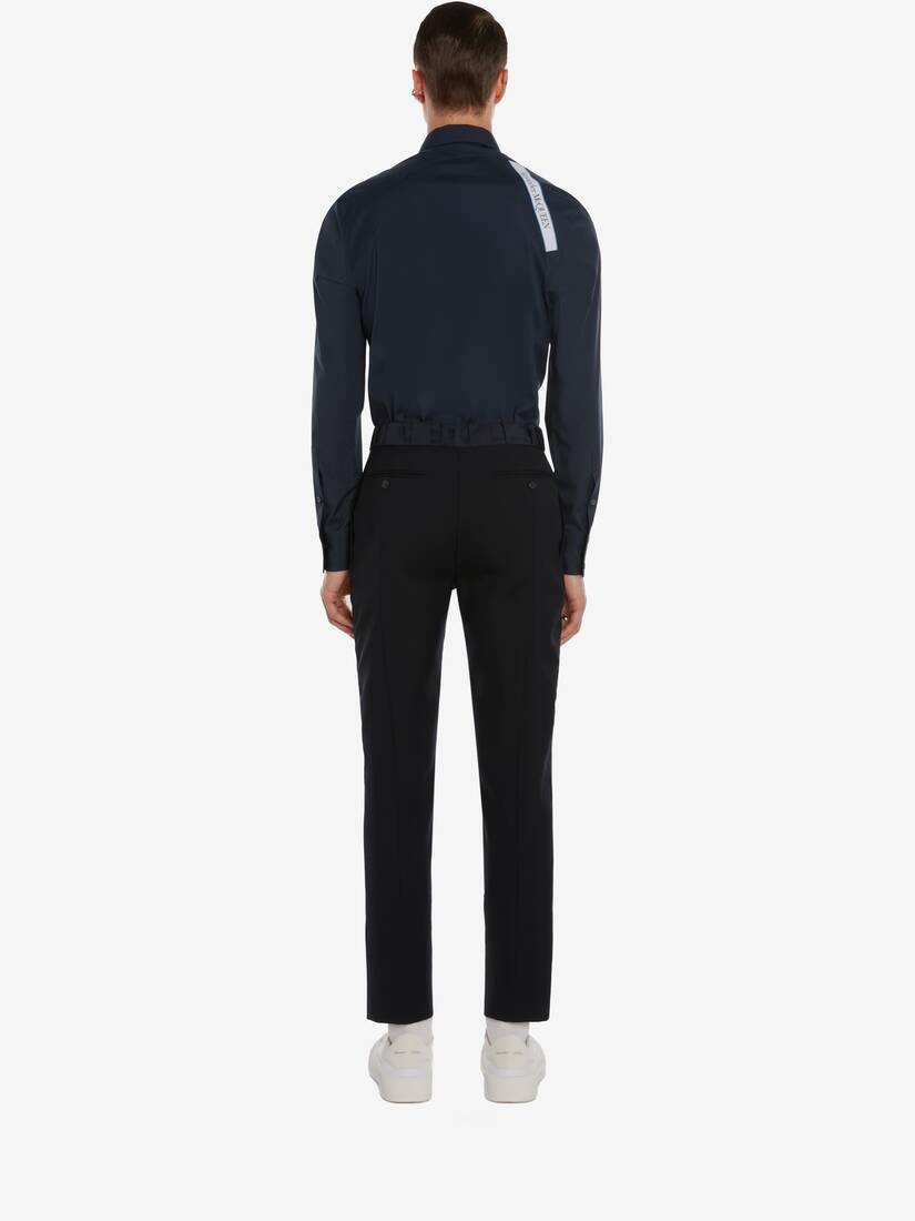 Alexander Mcqueen Signature Harness Shirt in Ink Blue - 4