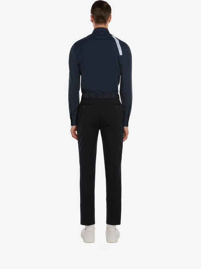 Alexander Mcqueen Signature Harness Shirt in Ink Blue 4