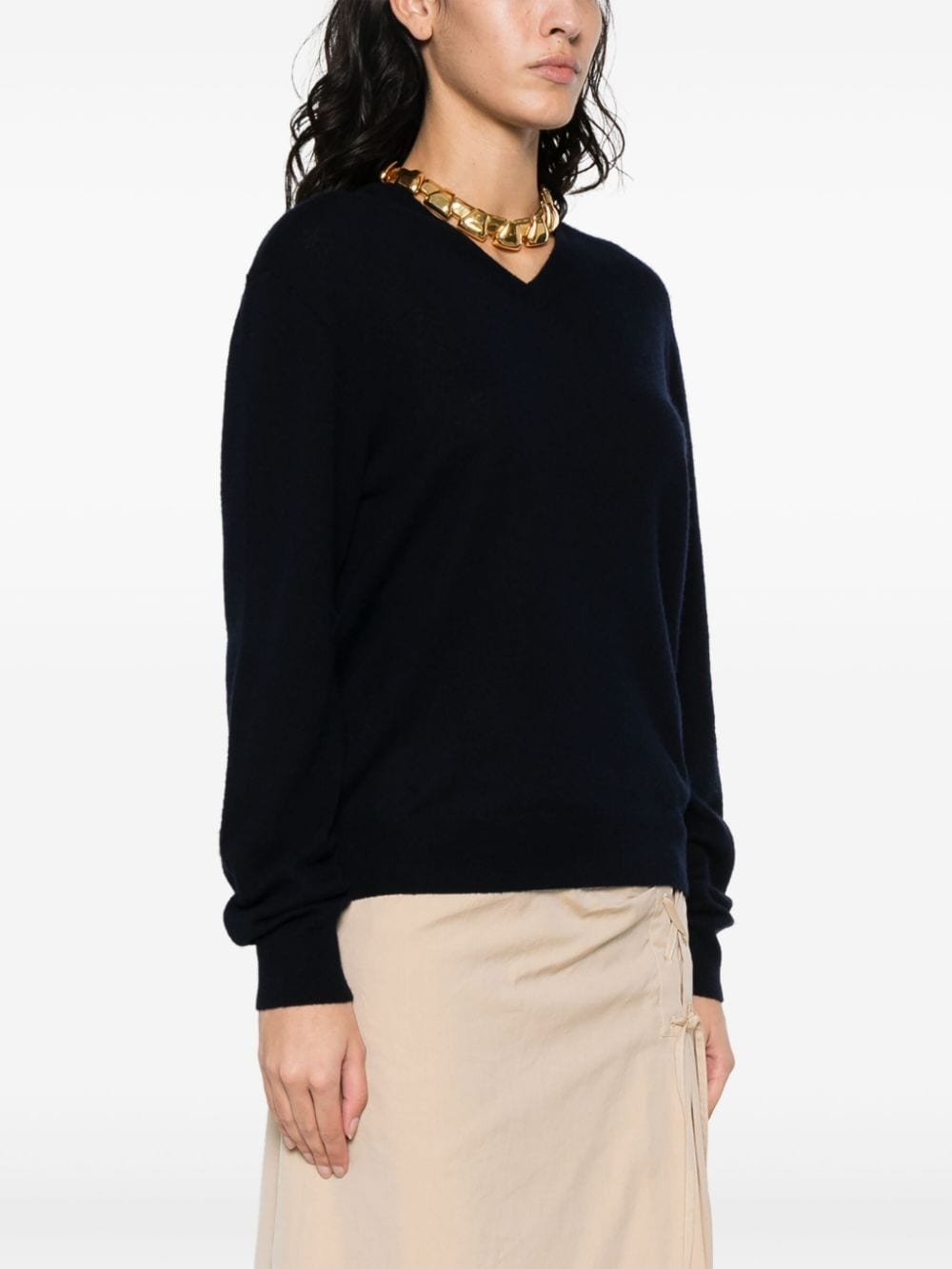 V-neck knitted jumper - 3
