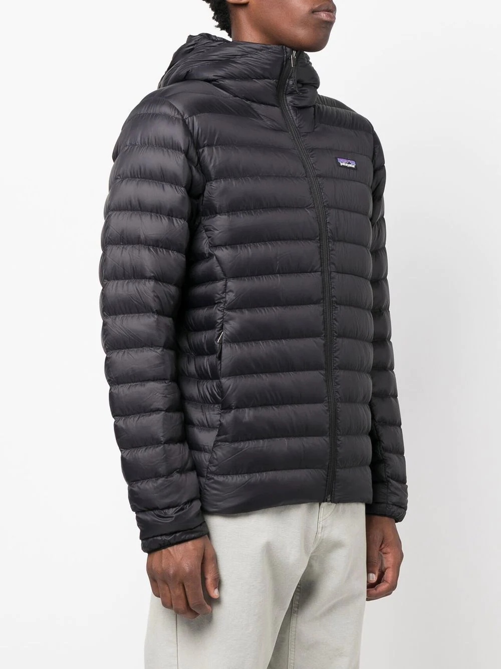 logo-patch padded down jacket - 3