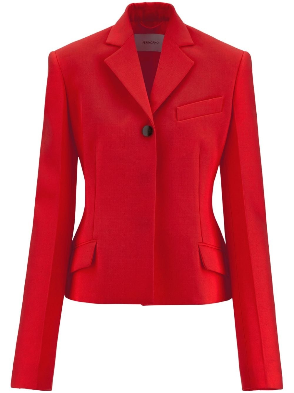 single-breasted wool blazer - 1