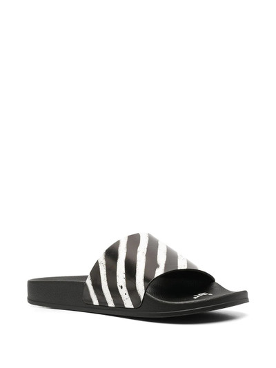 Off-White Diag-stripe flat slides outlook