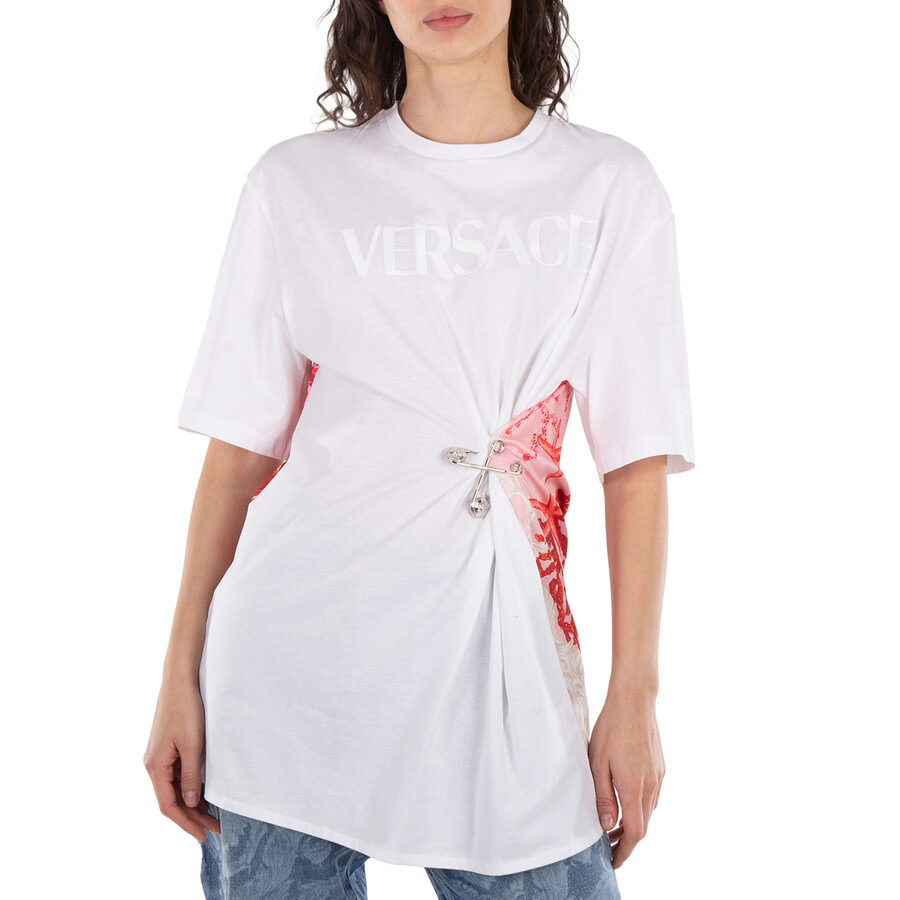 Versace Safety Pin Barocco Sea Printed T-Shirt - 3