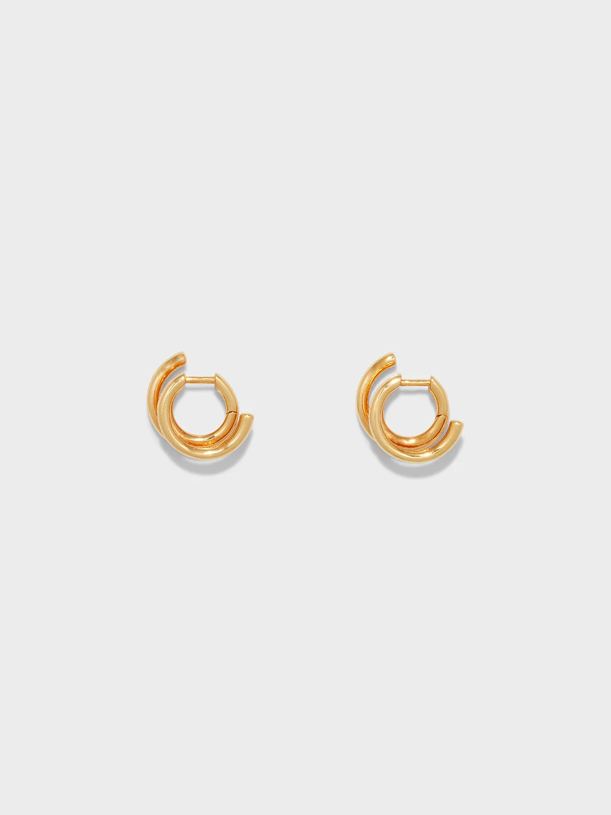 Dean 18k Gold-Plated Hoop Earrings - 1