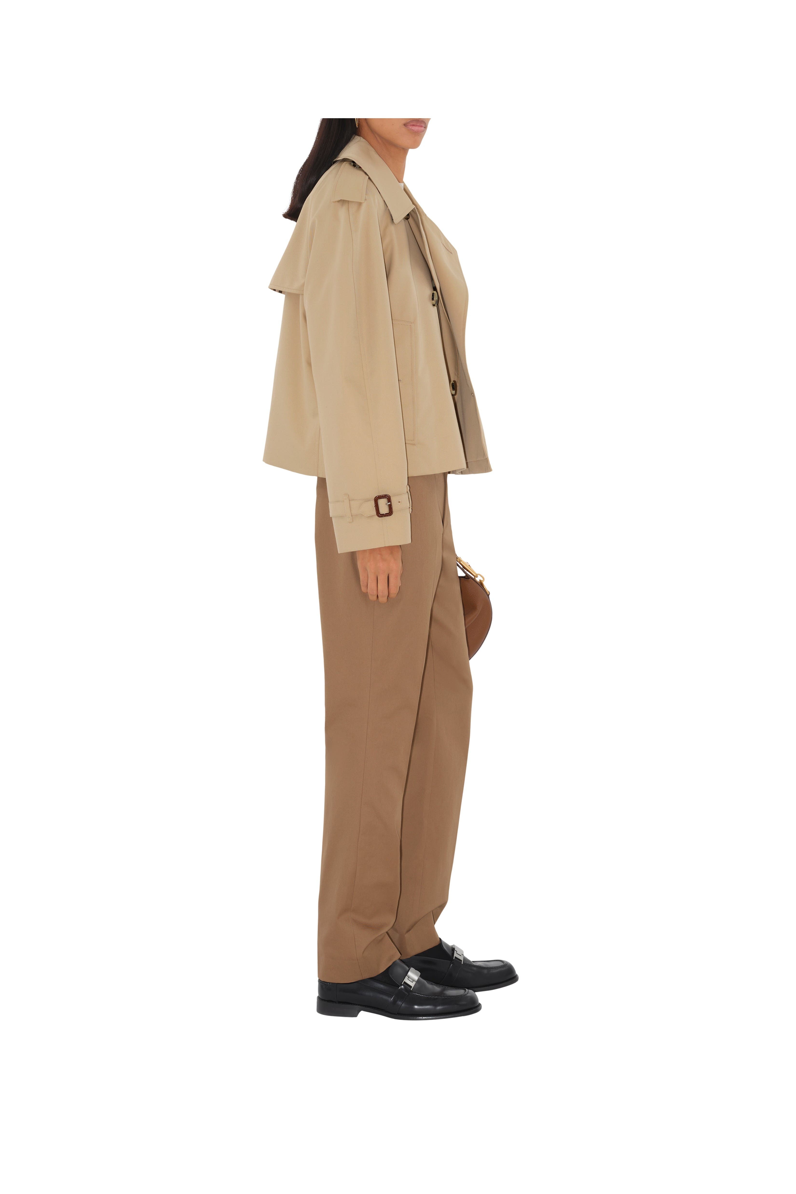 burberry Gabardine Tailored Trousers in Warm Cocoa at Nordstrom - 3
