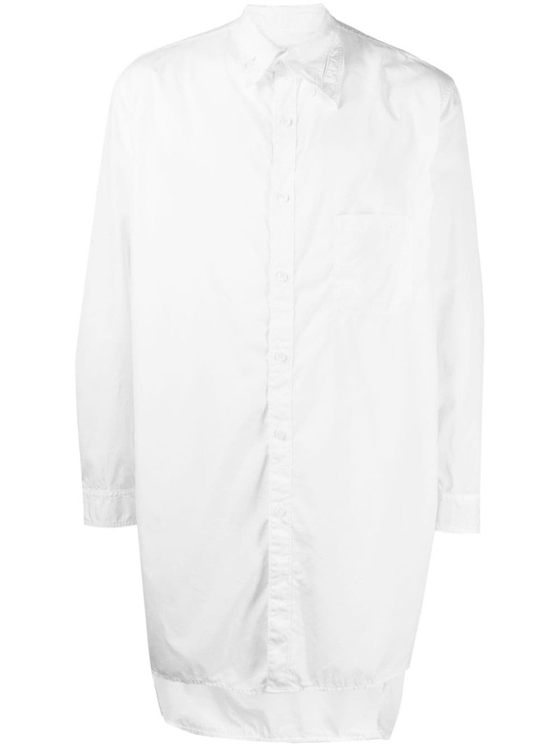 collar-detailed cotton shirt 1