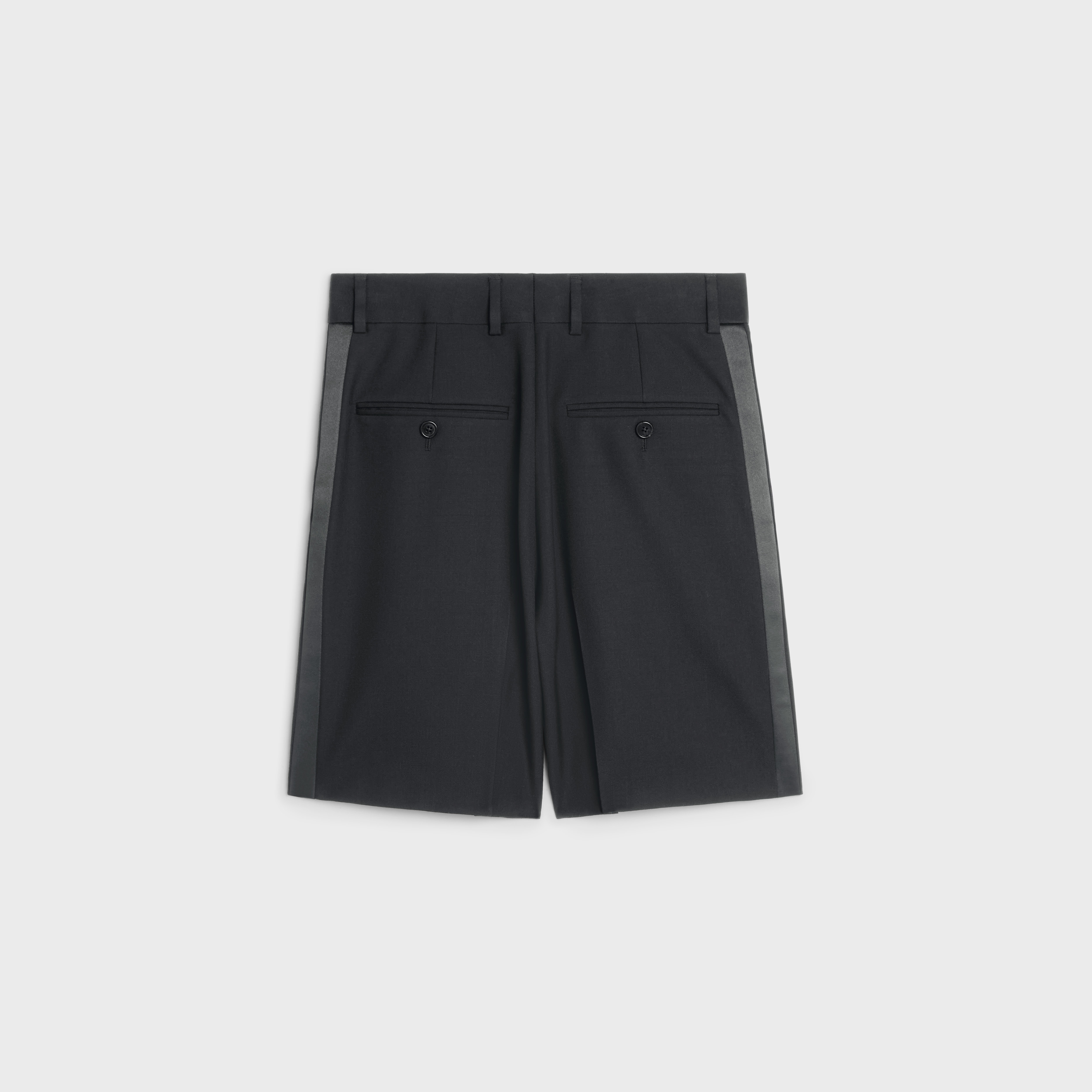 TRIPLE-PLEATED TUX SHORTS IN WOOL GABARDINE - 2
