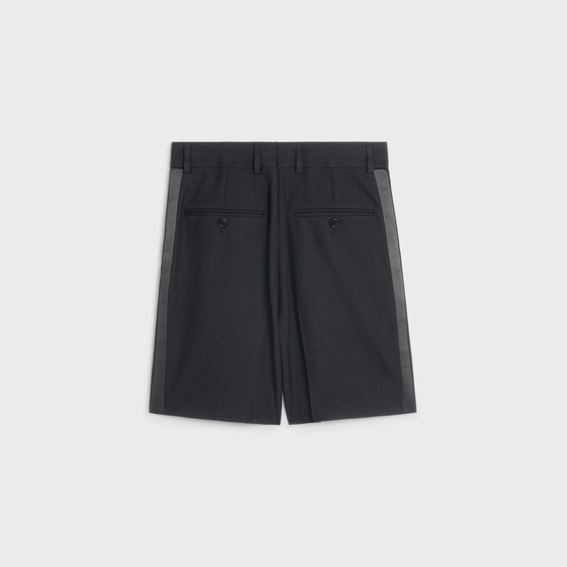 CELINE TRIPLE-PLEATED TUX SHORTS IN WOOL GABARDINE outlook