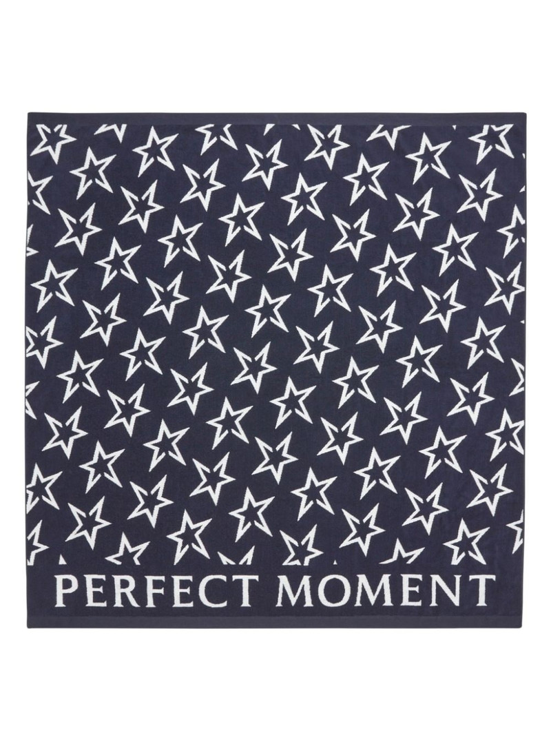 PERFECT MOMENT star-print cotton beach towel outlook