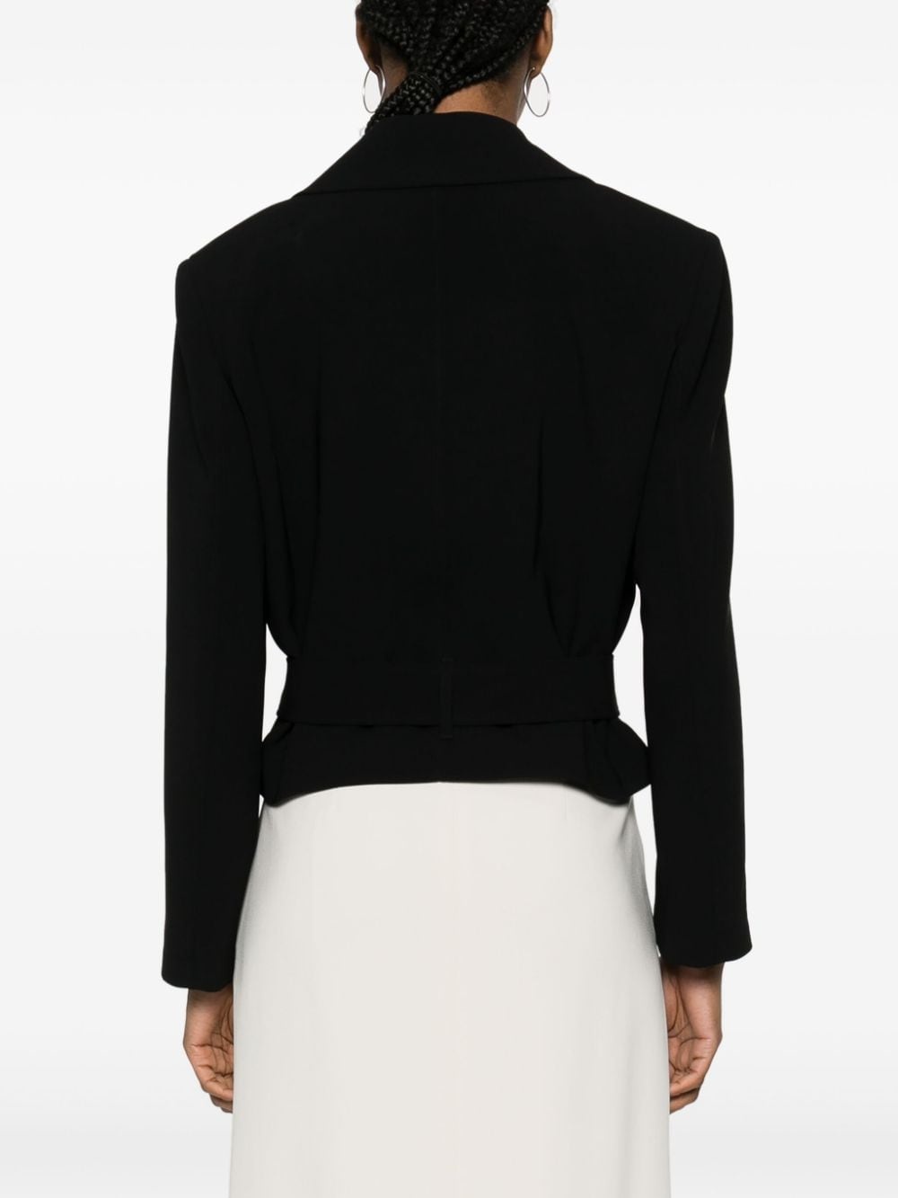 double-breasted cropped jacket - 4