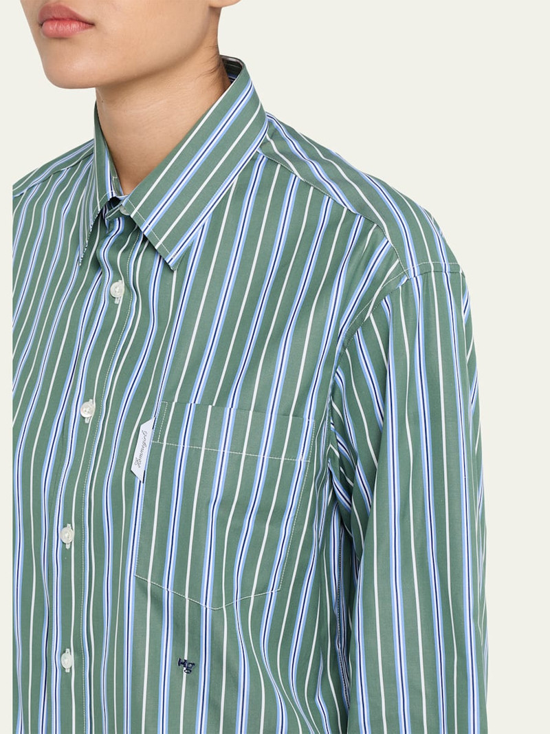 Striped Oxford Button-Down Shirt 5