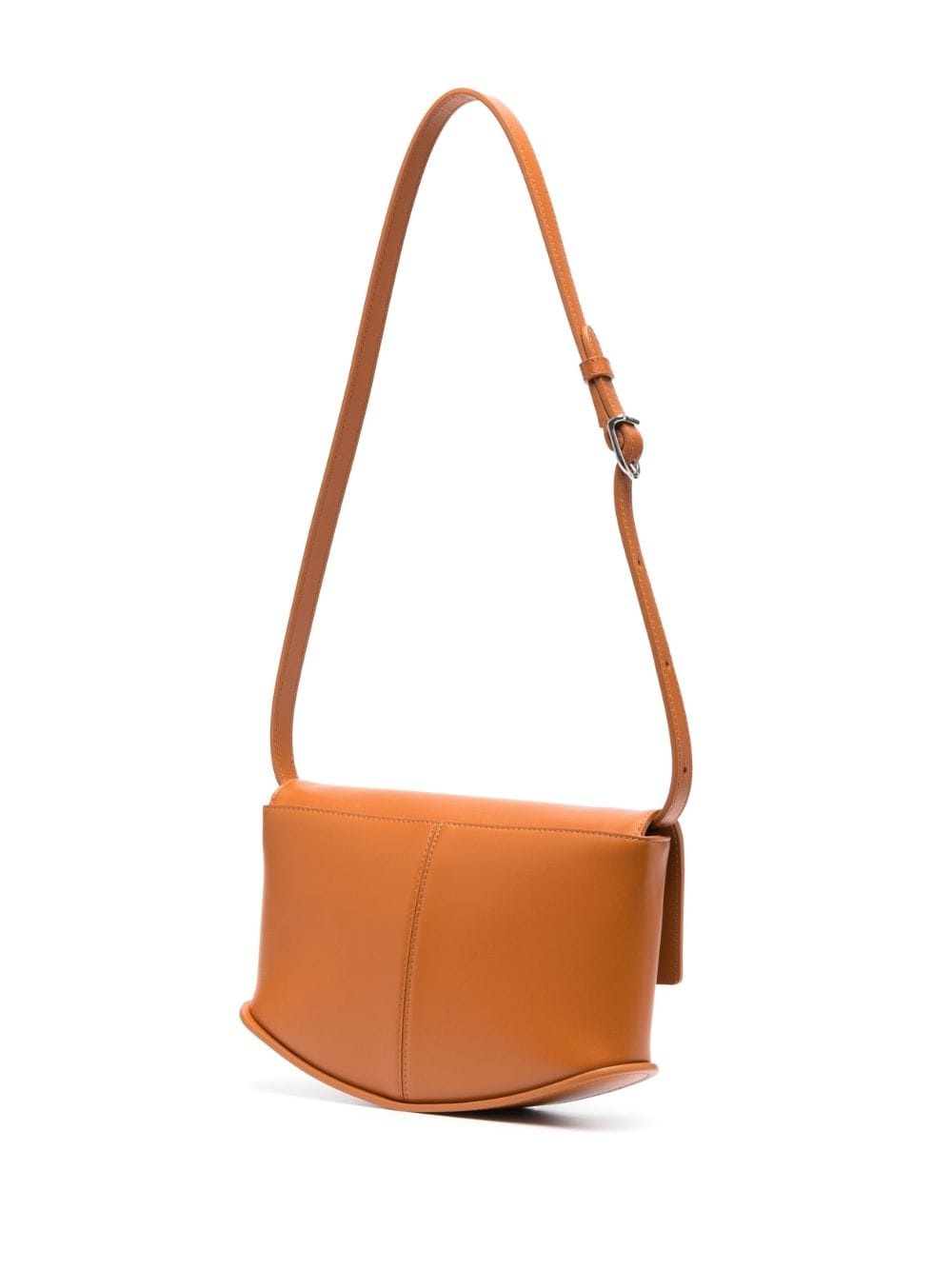 logo-engraved leather shoulder bag - 3