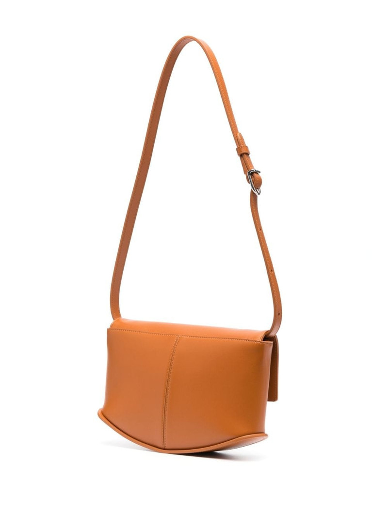 logo-engraved leather shoulder bag 3
