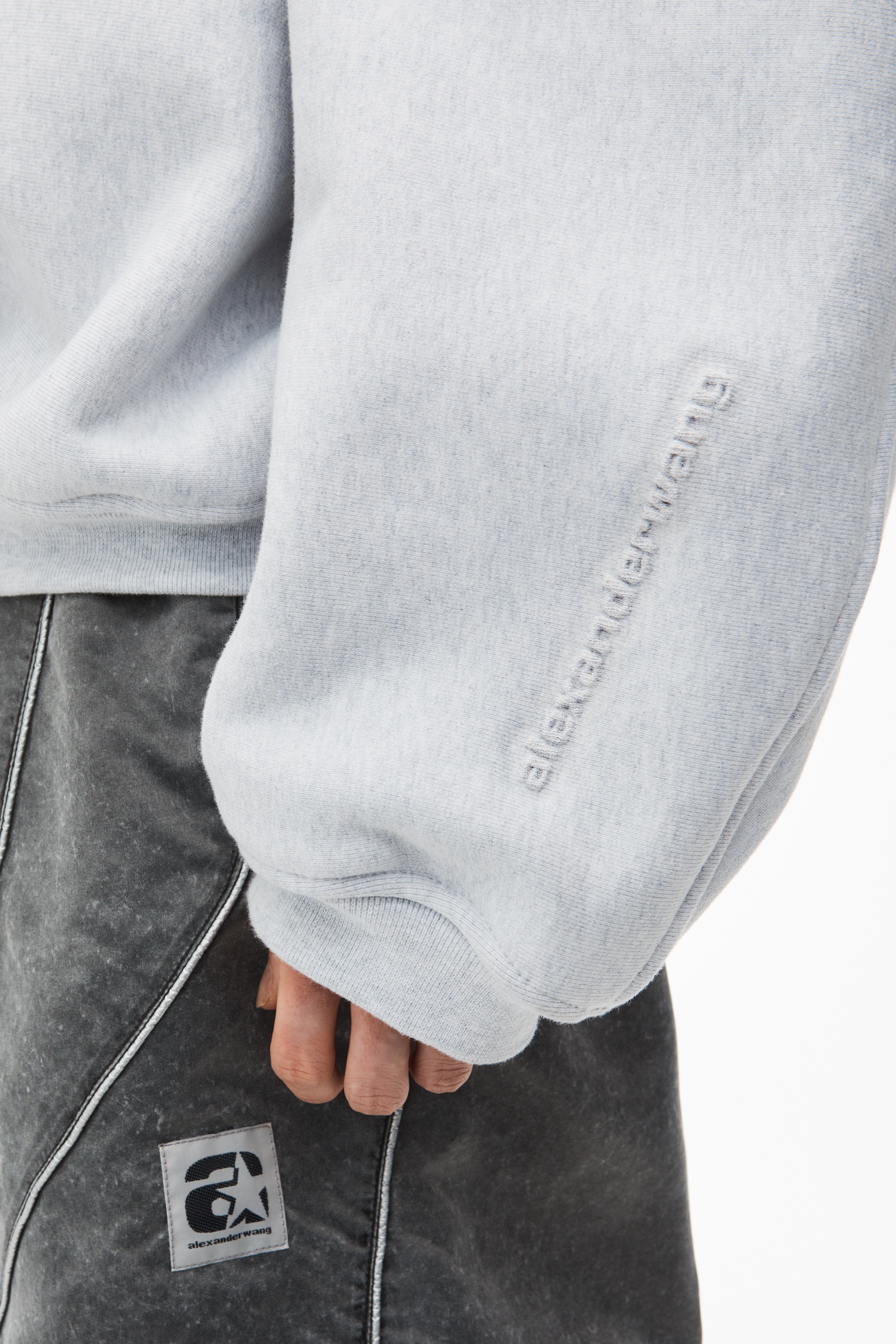 logo EMBROIDERED oversized sweatshirt in cotton - 5