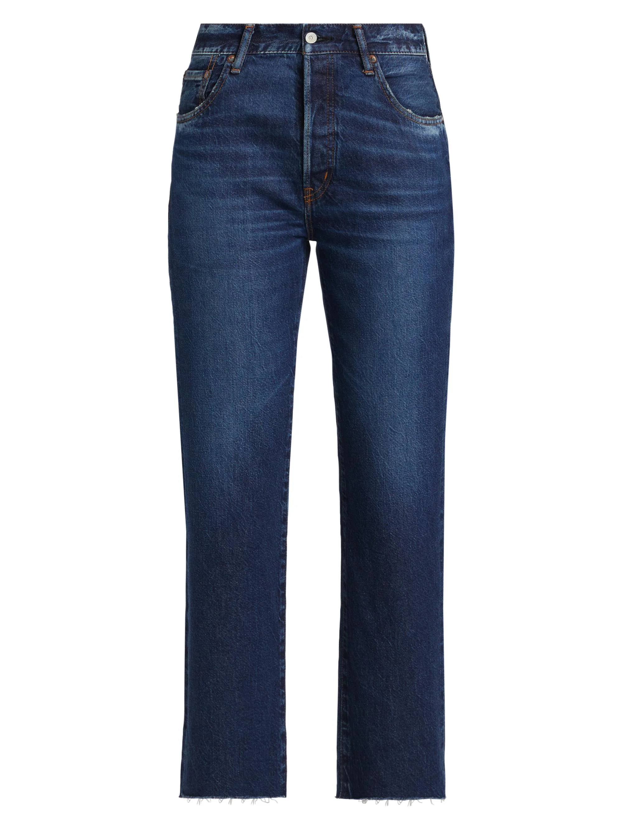Women's Medley Straight-Fit Raw Hem Jeans - Dark Blue - 1