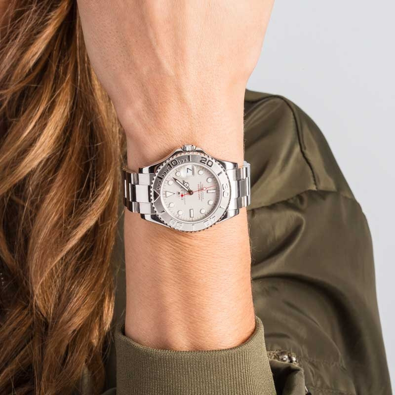 Rolex Yacht-Master Ref 168622 Platinum Bezel & Dial - 6