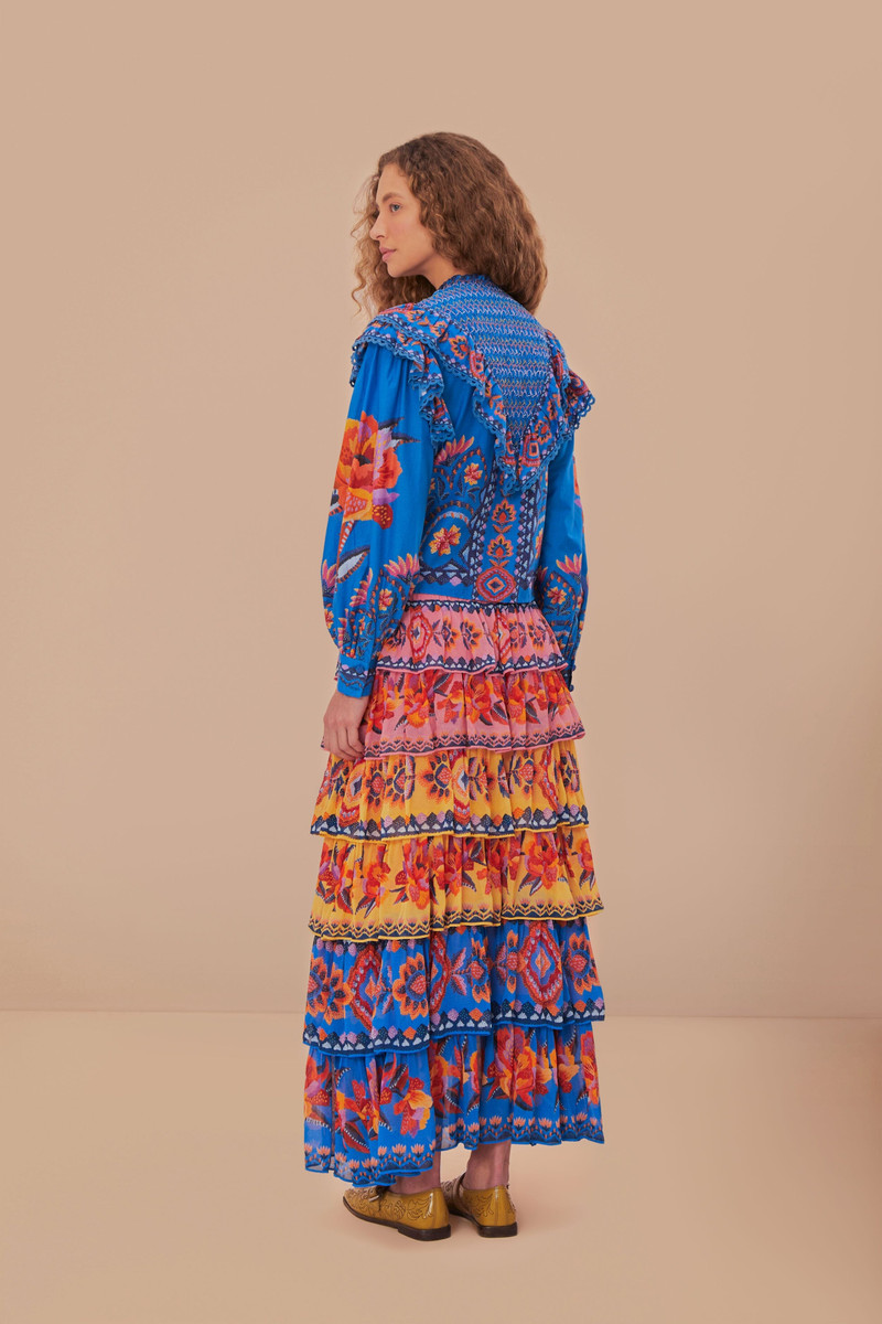 Blue Lucy Floral Ainika Maxi Skirt 4