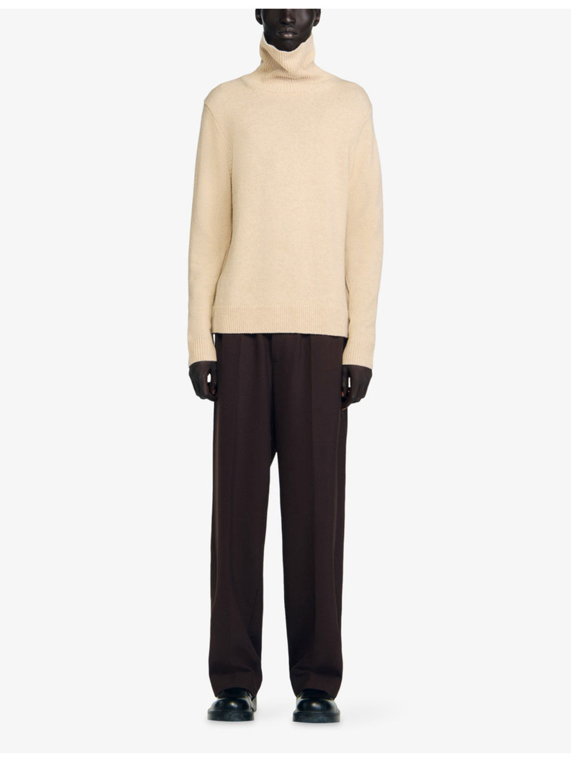 Sandro Turtleneck knitted wool-blend jumper outlook