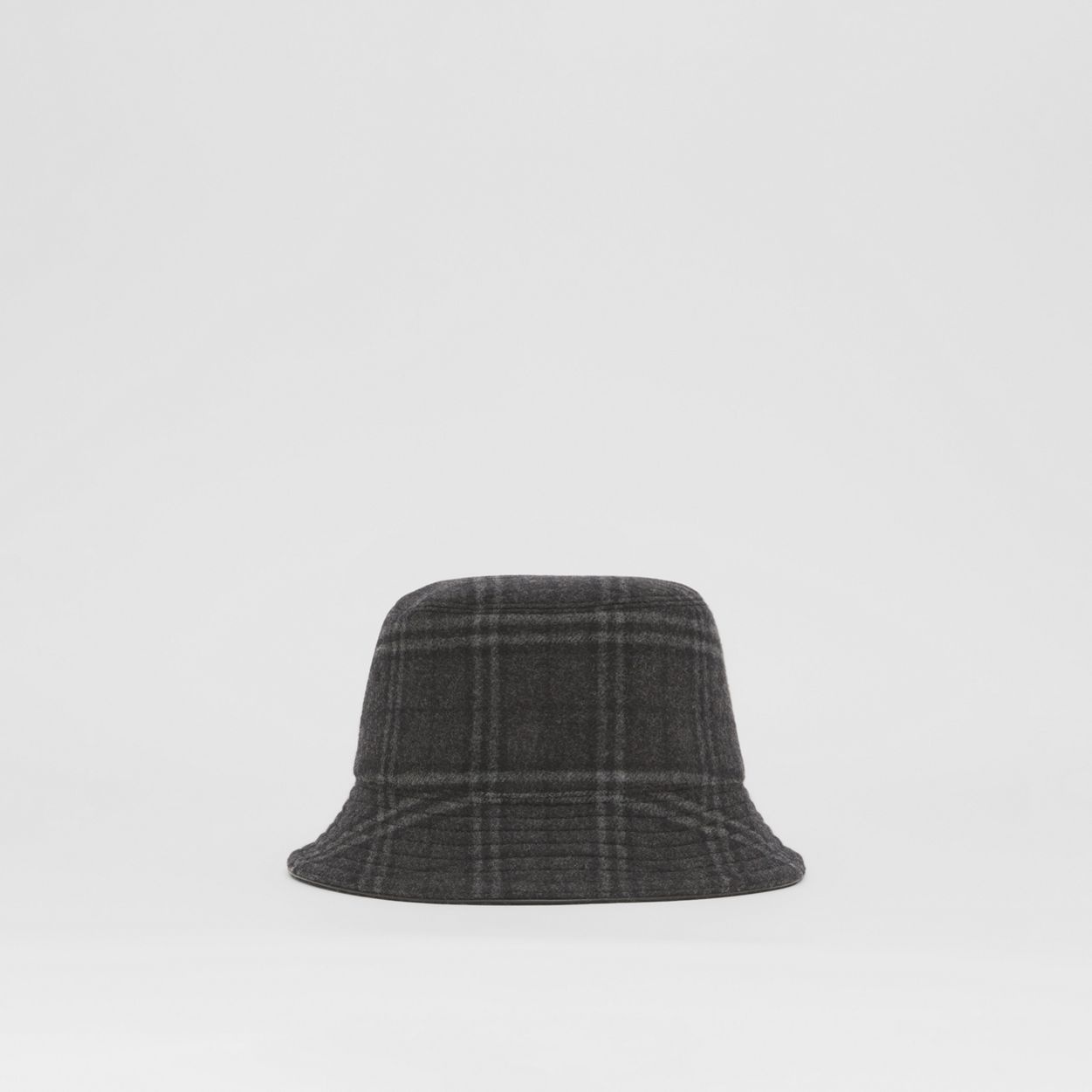 Check Wool Cashmere Bucket Hat - 7