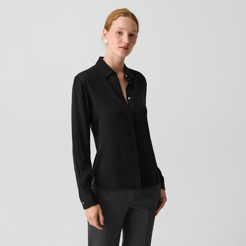 Fitted Shirt in Silk Georgette 3