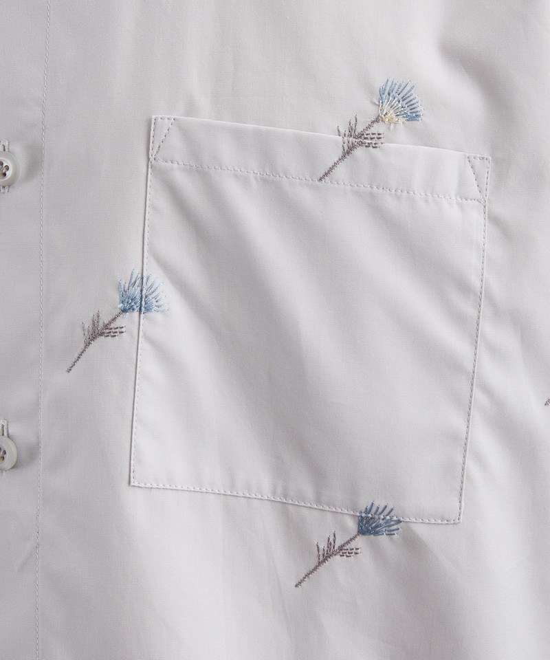 Floral Embroidered Button-Up Shirt 5