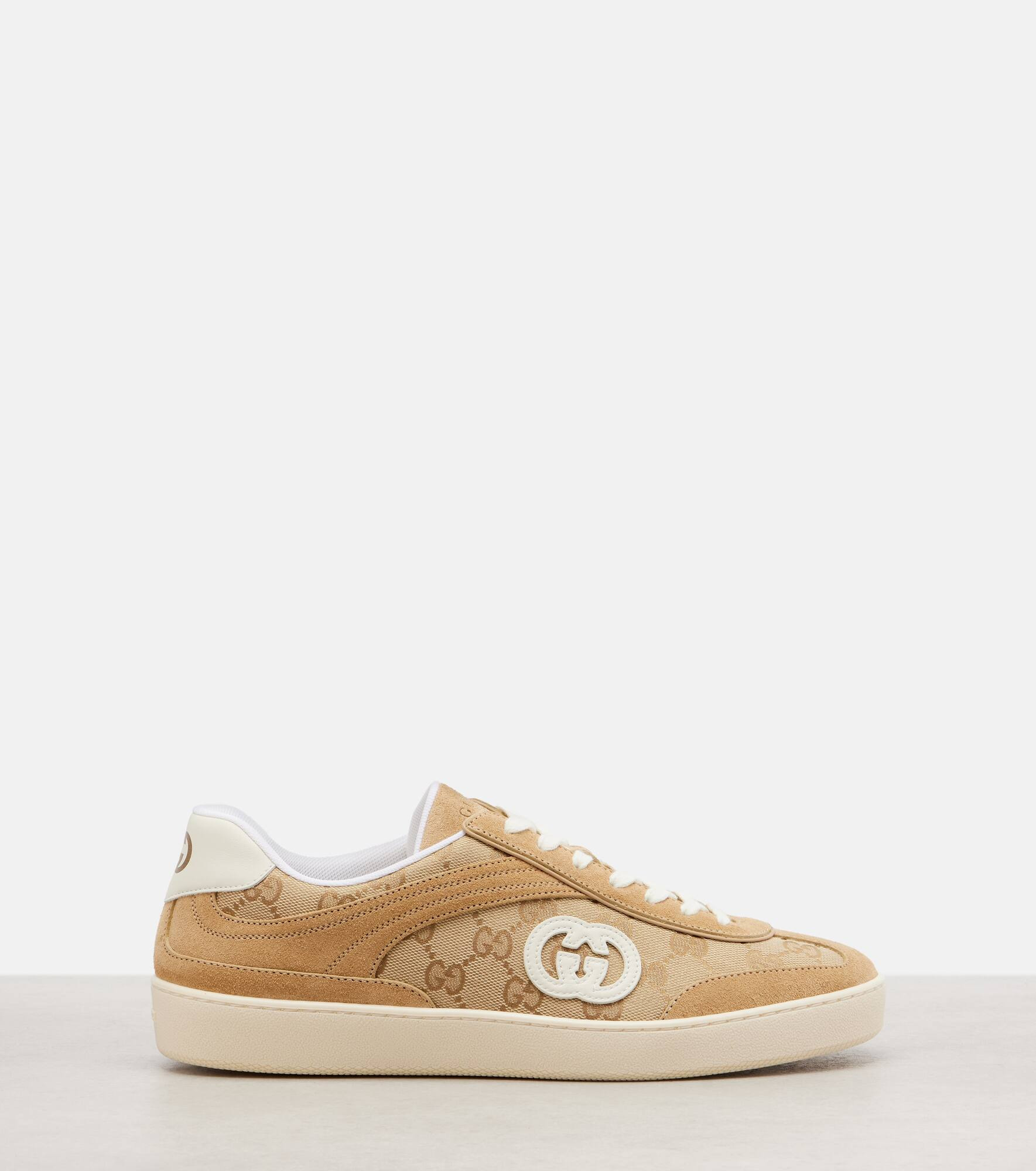 G75 GG Canvas suede-trimmed sneakers - 4