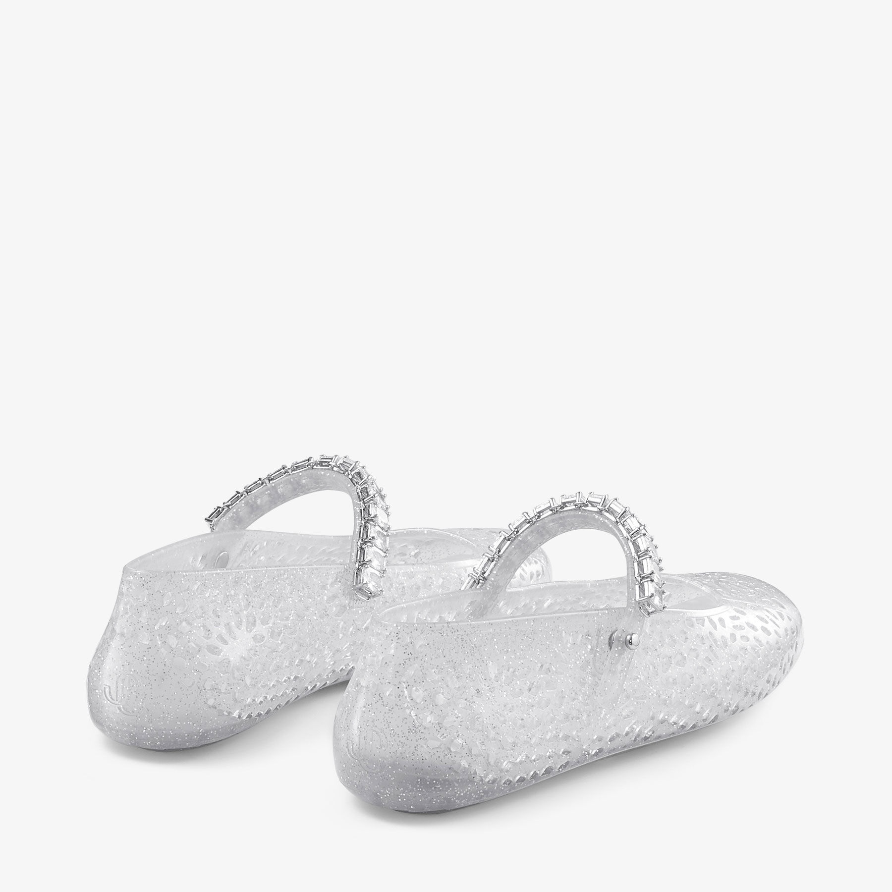 The Jelly
Clear Jelly Ballerina Flats with Crystal Embellishment - 6