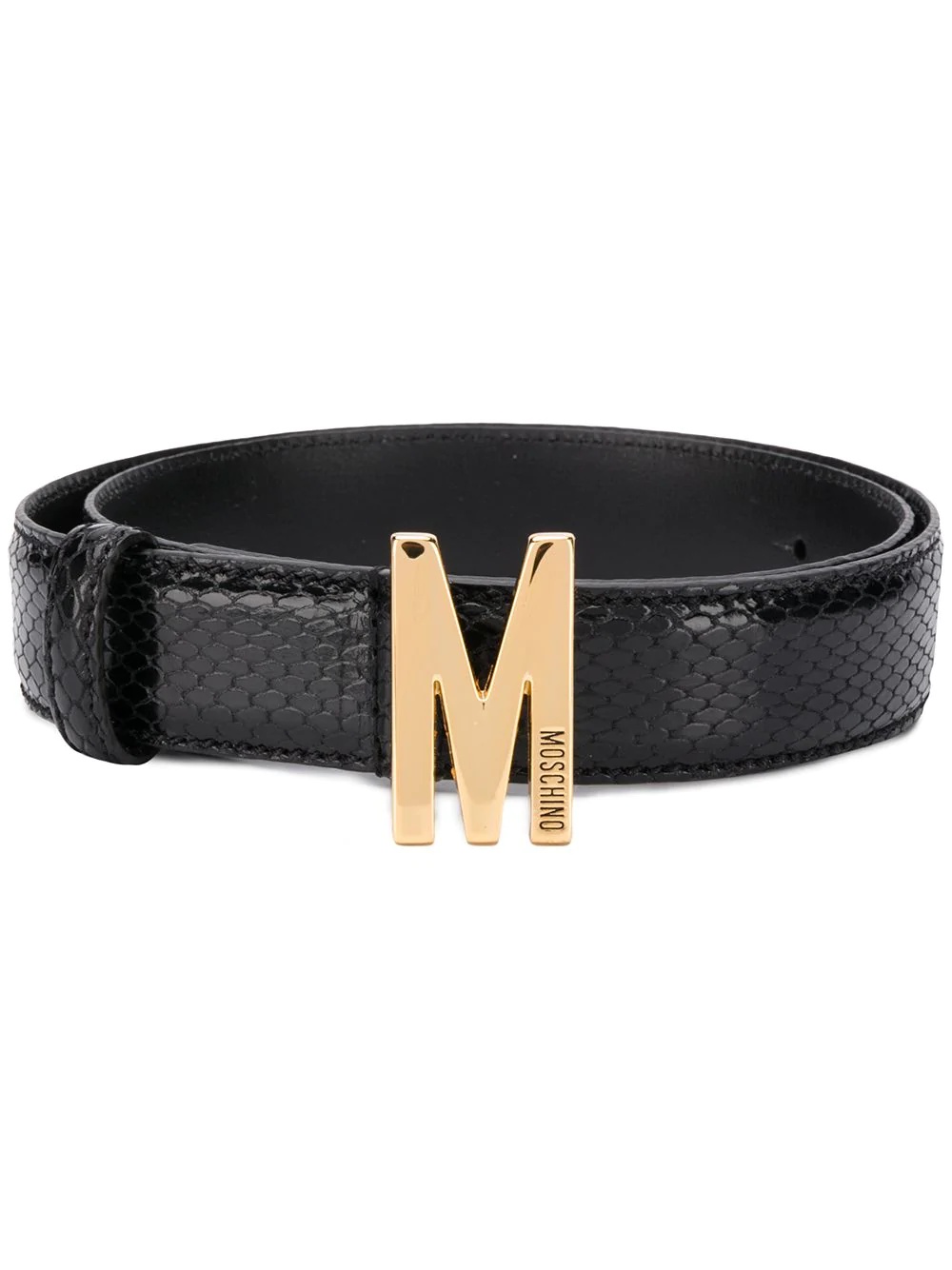 M buckle leather belt - 1