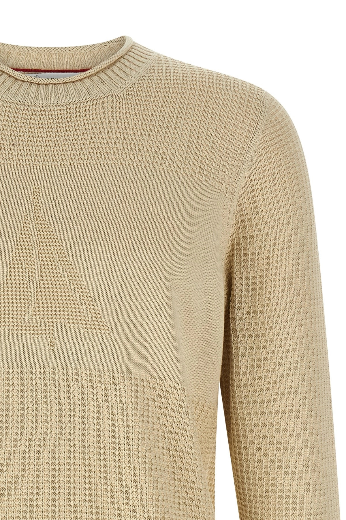 Waffle stitch cotton sweater - 4