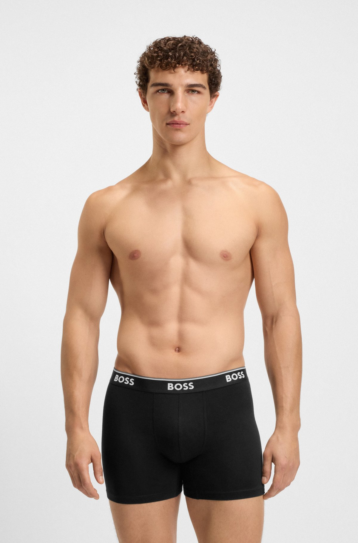 THREE-PACK OF STRETCH-COTTON BOXER BRIEFS WITH LOGOS - 7
