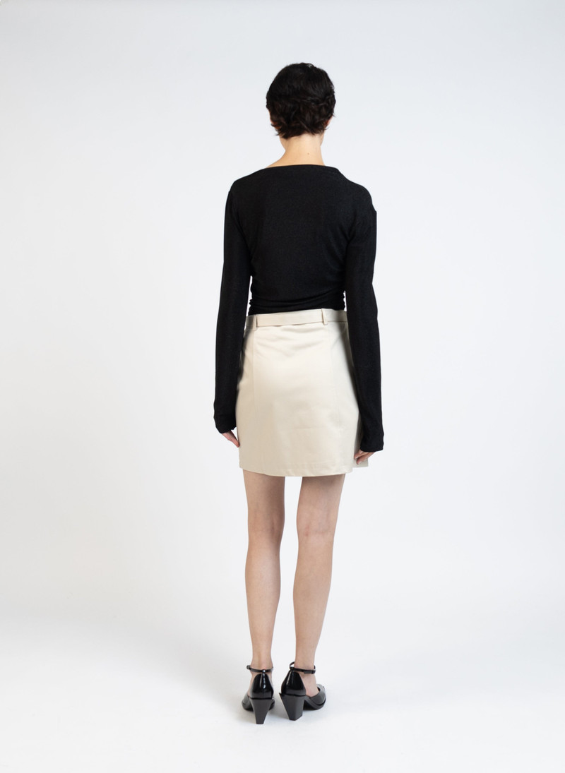 Elleme Gabardine Mini Skirt/Beige outlook