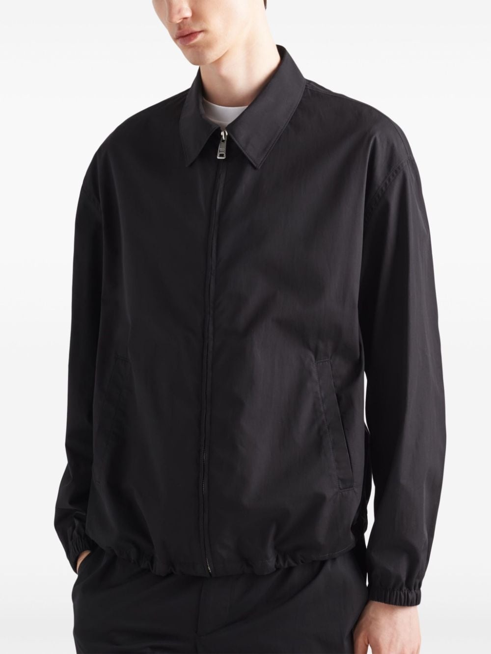 cotton poplin shirt jacket - 4