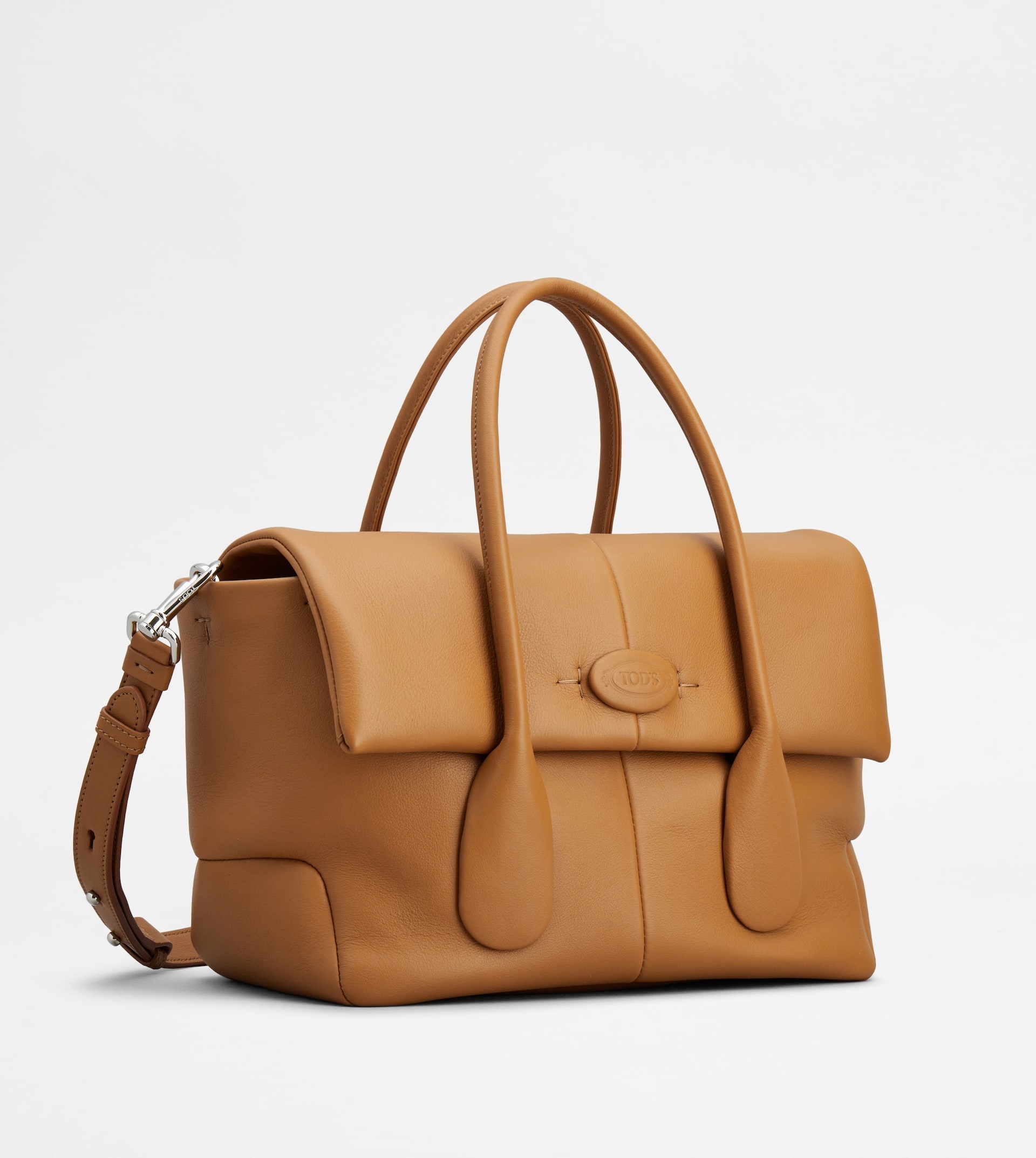 TOD'S DI BAG REVERSE IN LEATHER SMALL - BROWN - 3