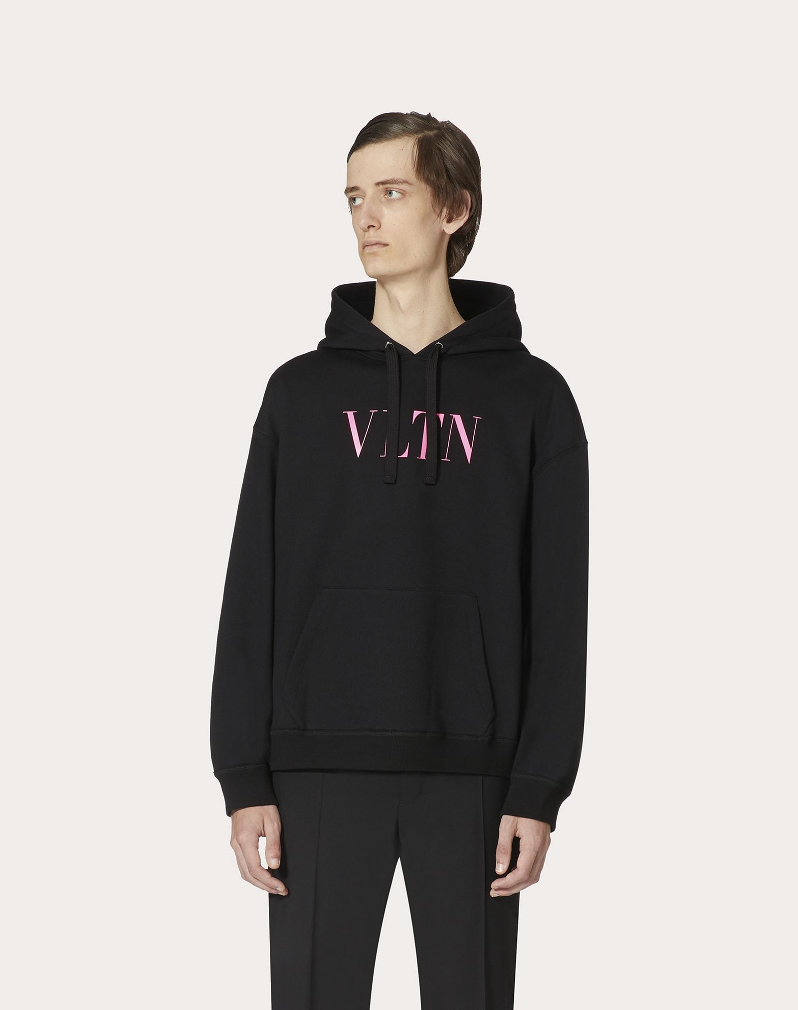 HOODED SWEATSHIRT WITH VLTN PRINT - 3