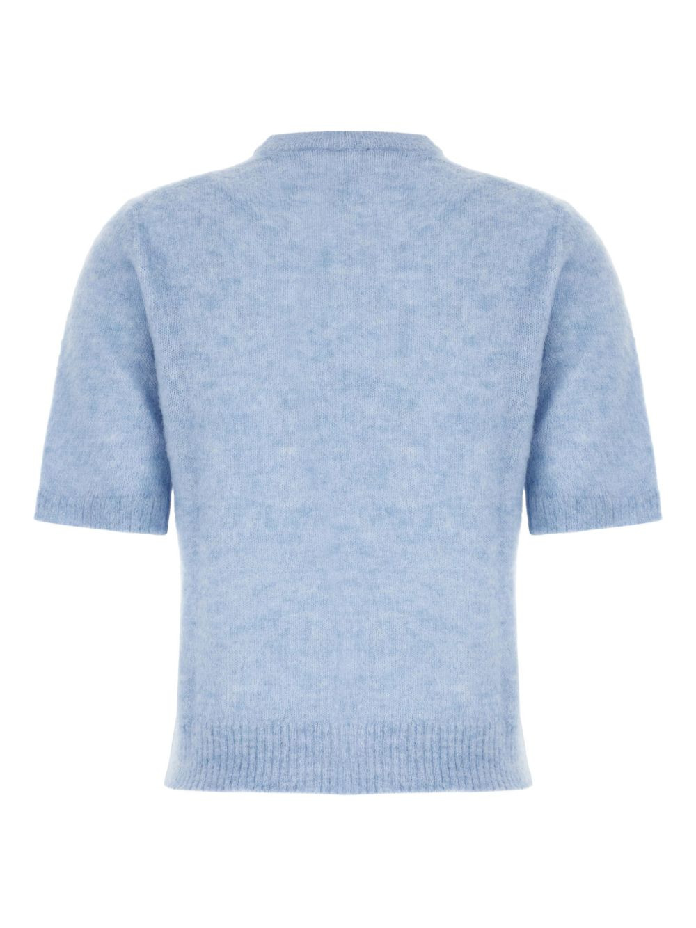 short-sleeve wool sweater - 2