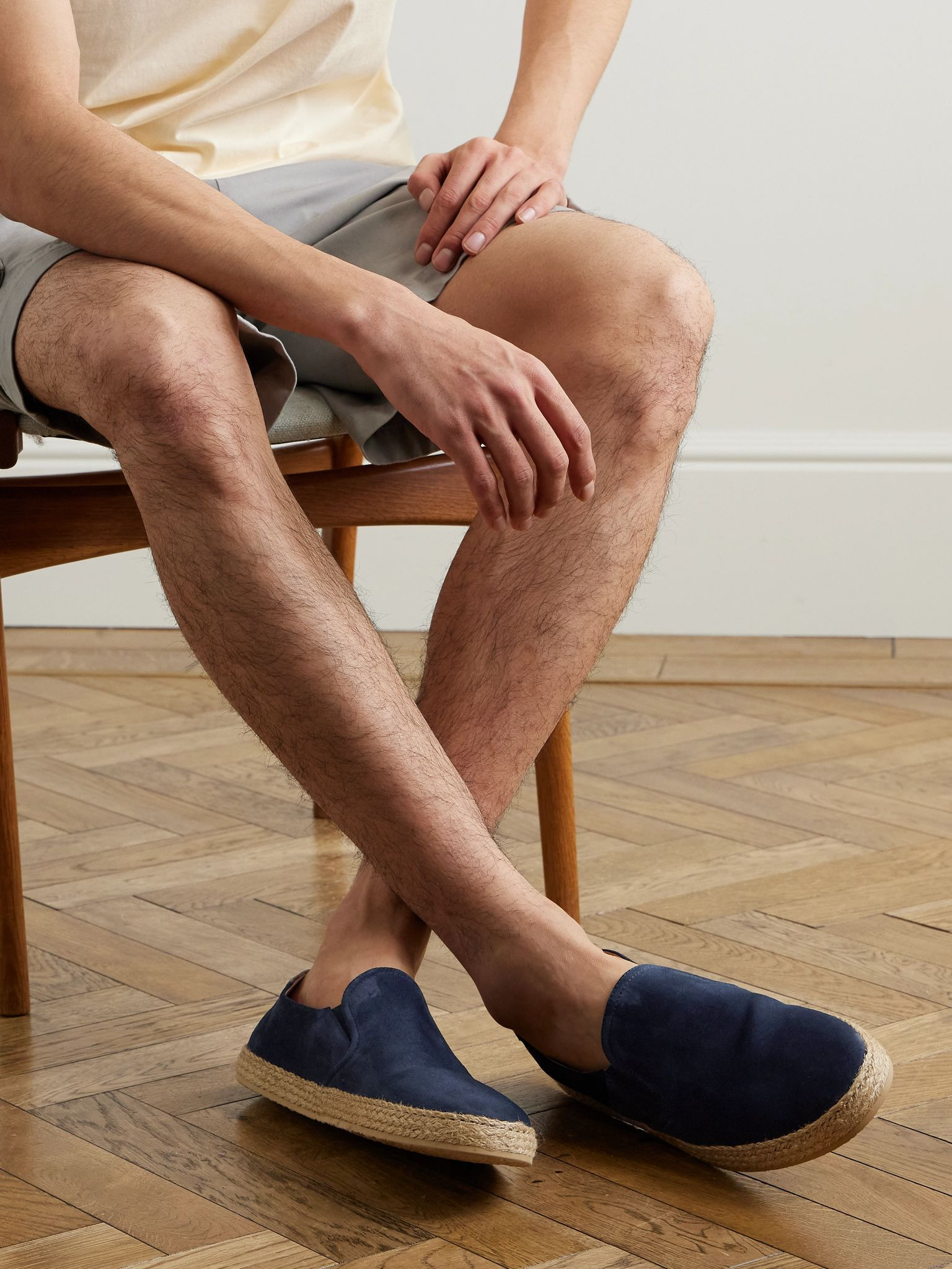 Suede Espadrilles Navy - 2