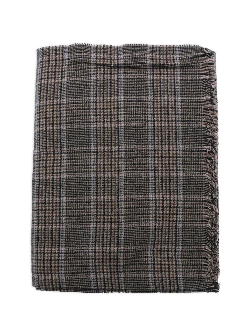 Prince of Wales check frayed scarf - 1