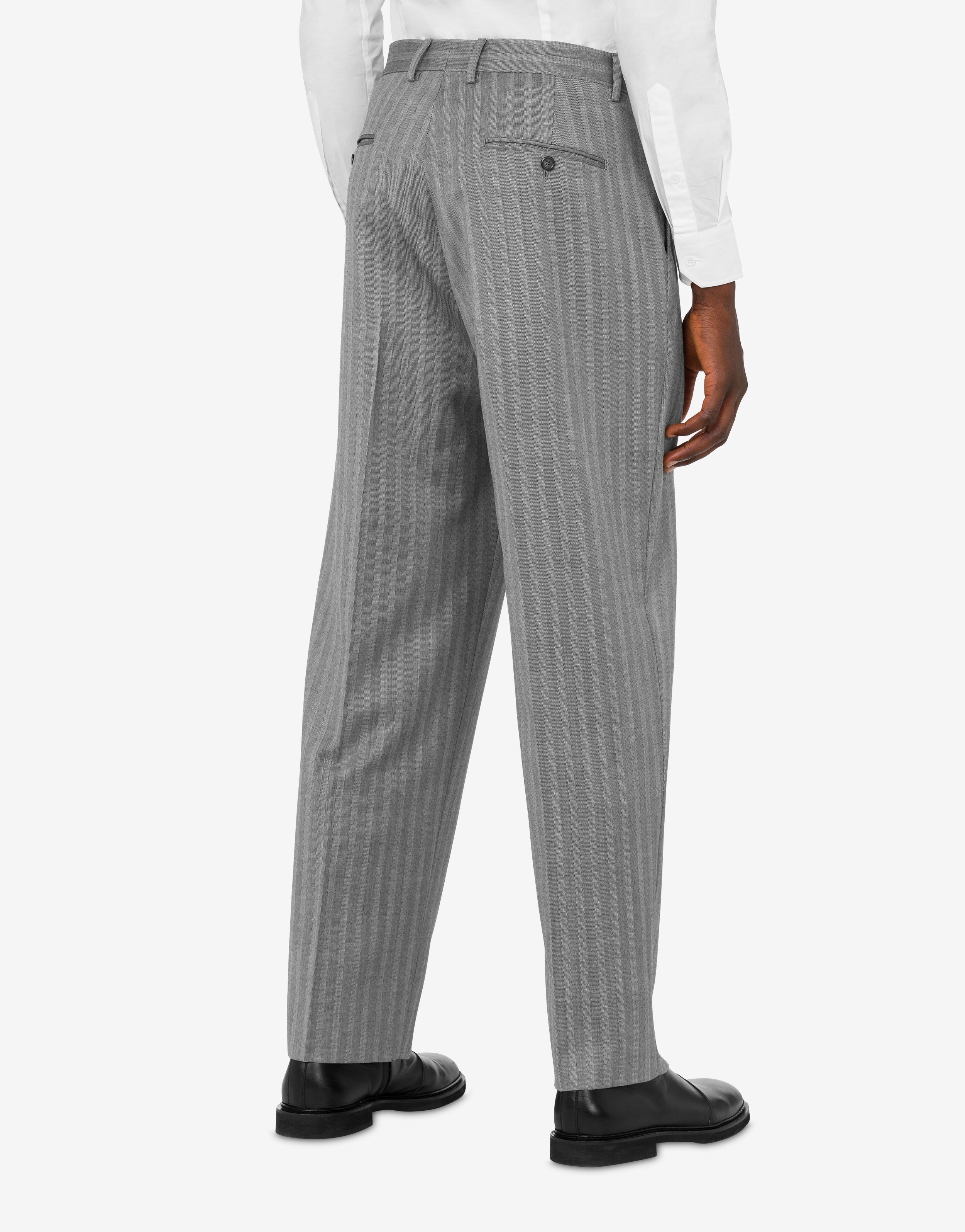 HERRINGBONE WOOL TROUSERS - 3