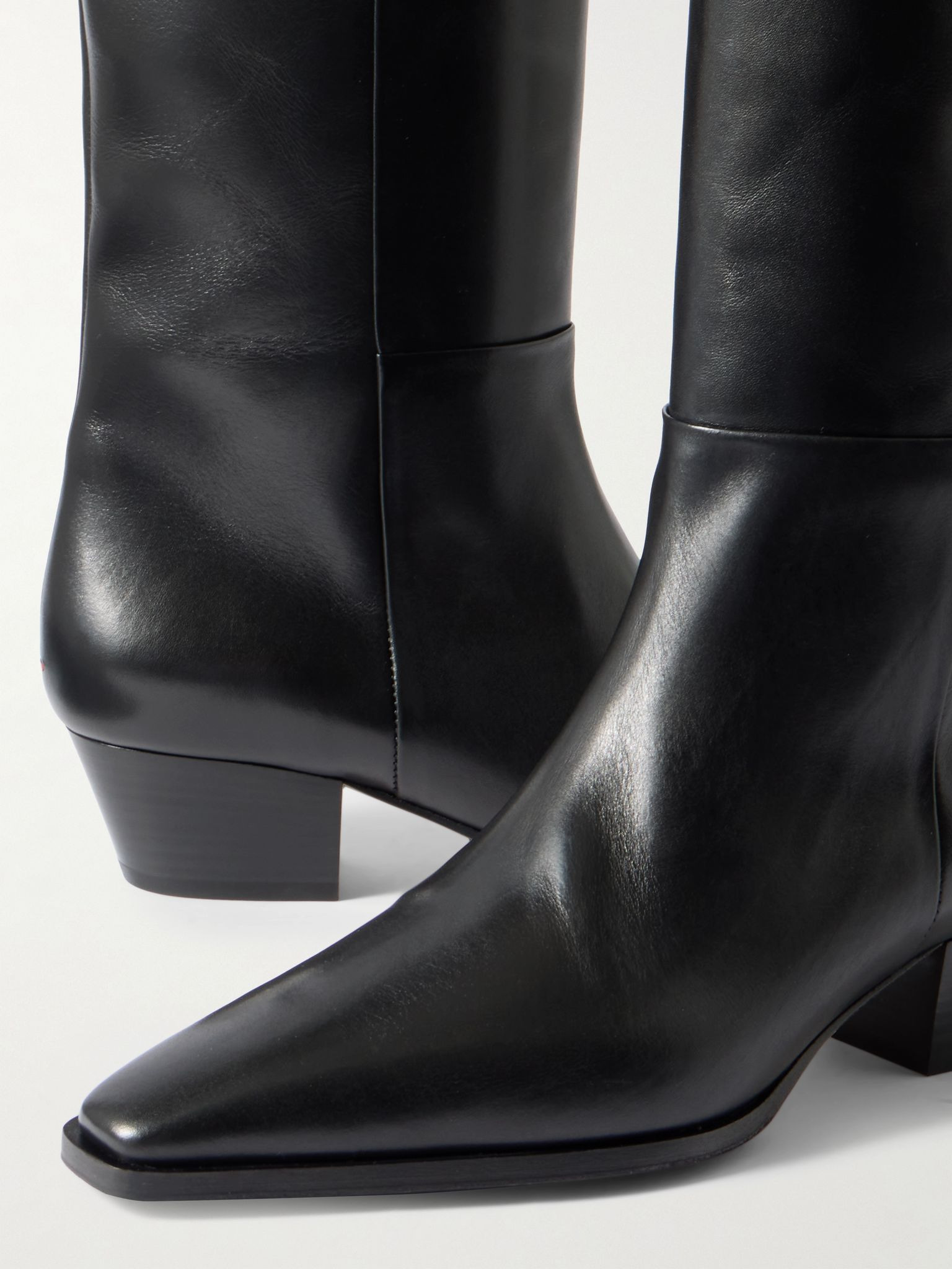 Medea leather knee boots Black - 4
