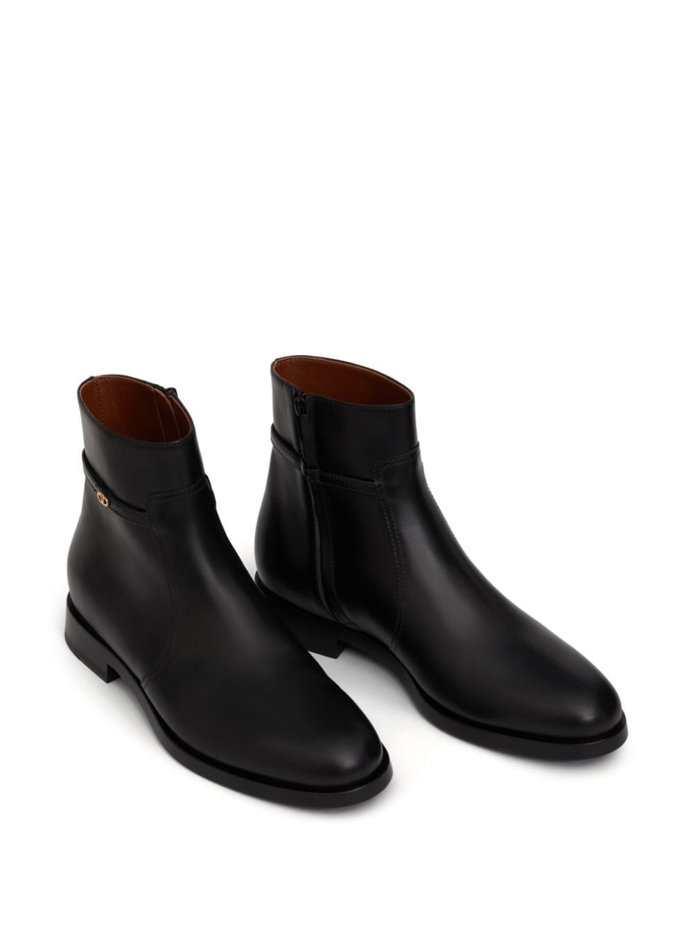 VLogo calf leather ankle boots - 5