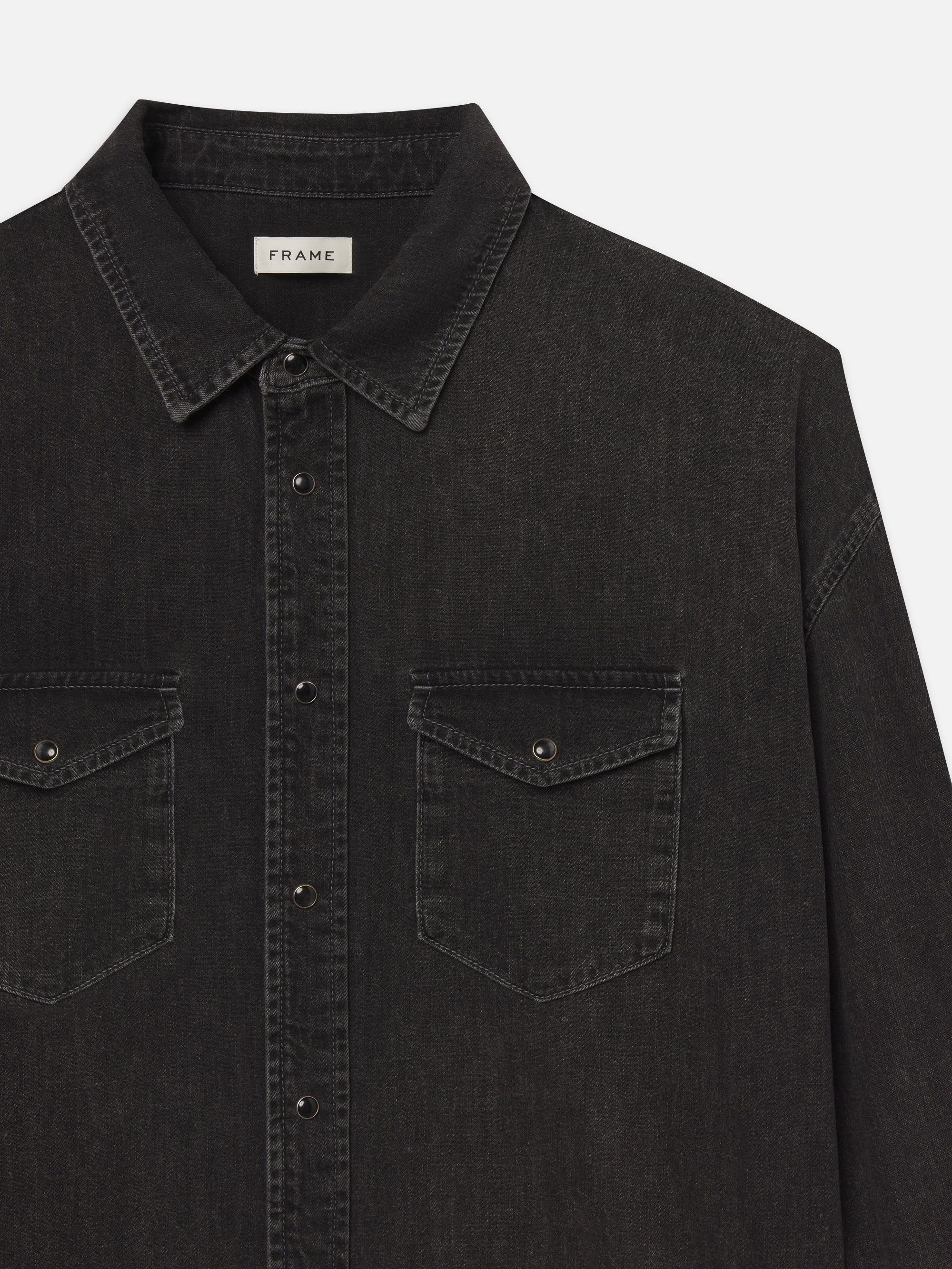Modern Western Shirt in Angel - 3