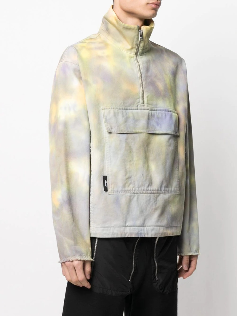 tie-dye pattern half-zip sweatshirt 3