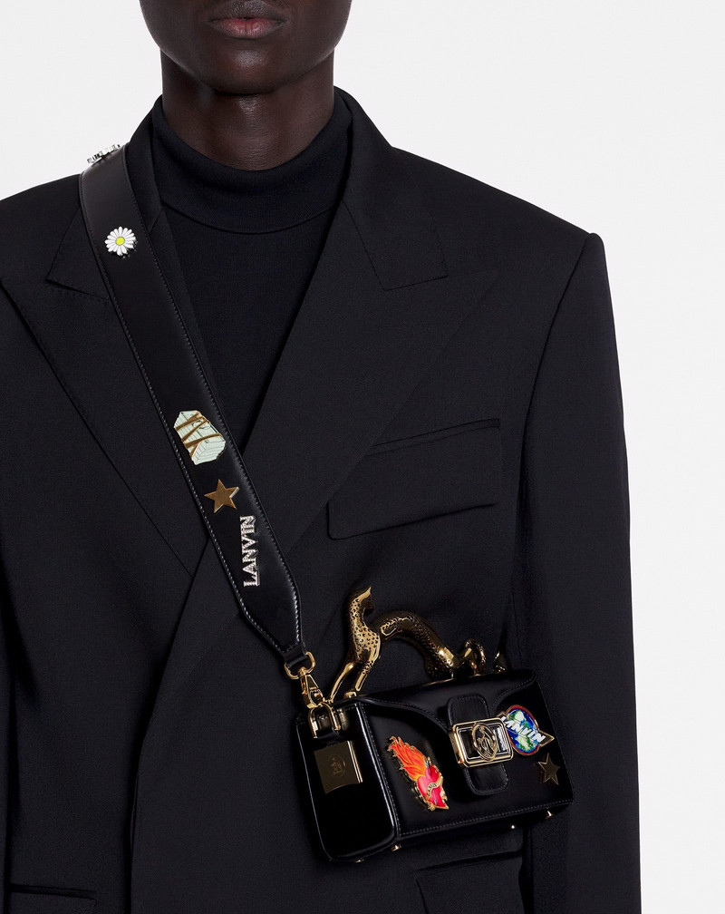 LANVIN X FUTURE PENCIL CAT NANO LEATHER BAG WITH PINS 9