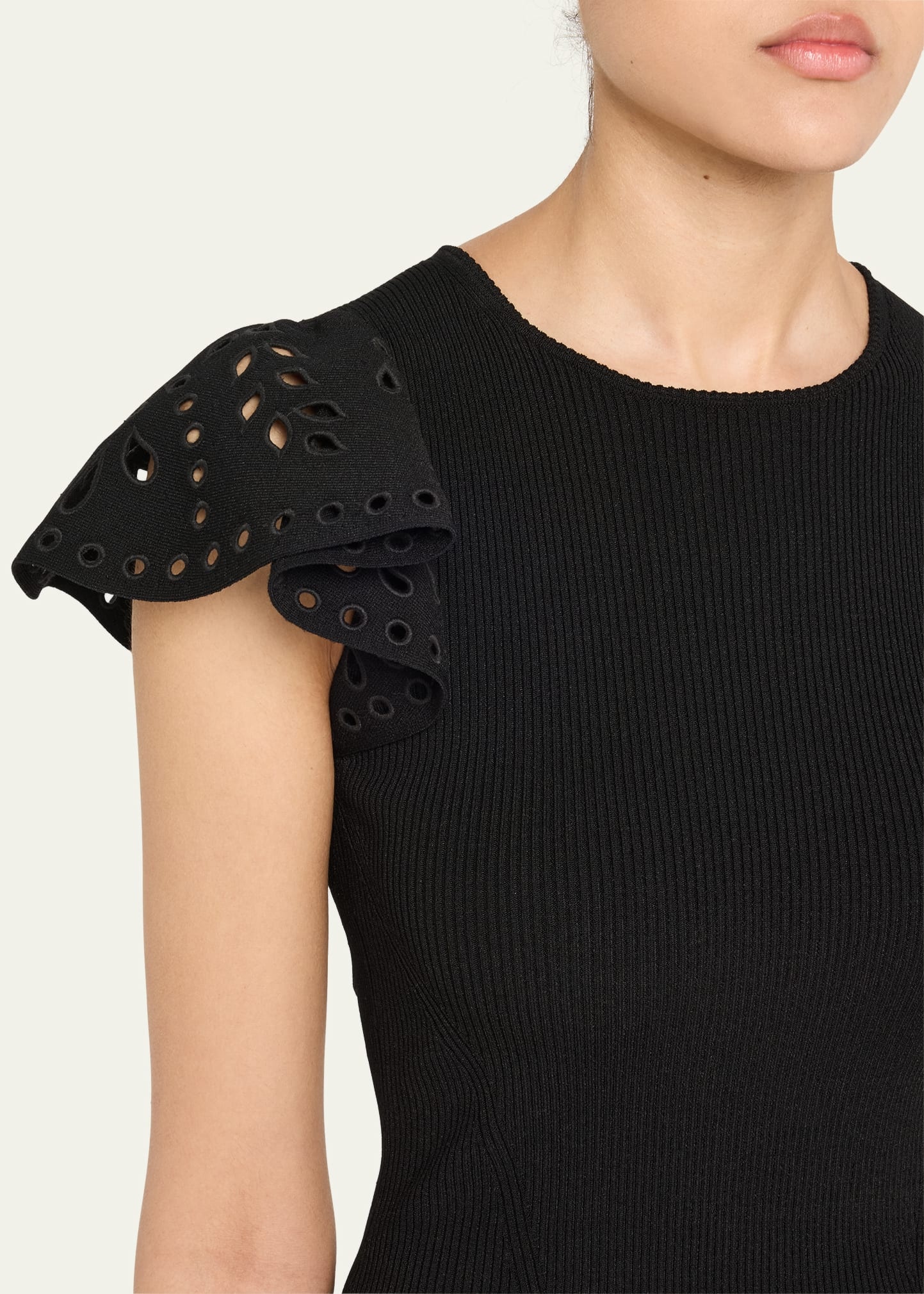 Edith Knit Ruffle-Sleeve Top - 5