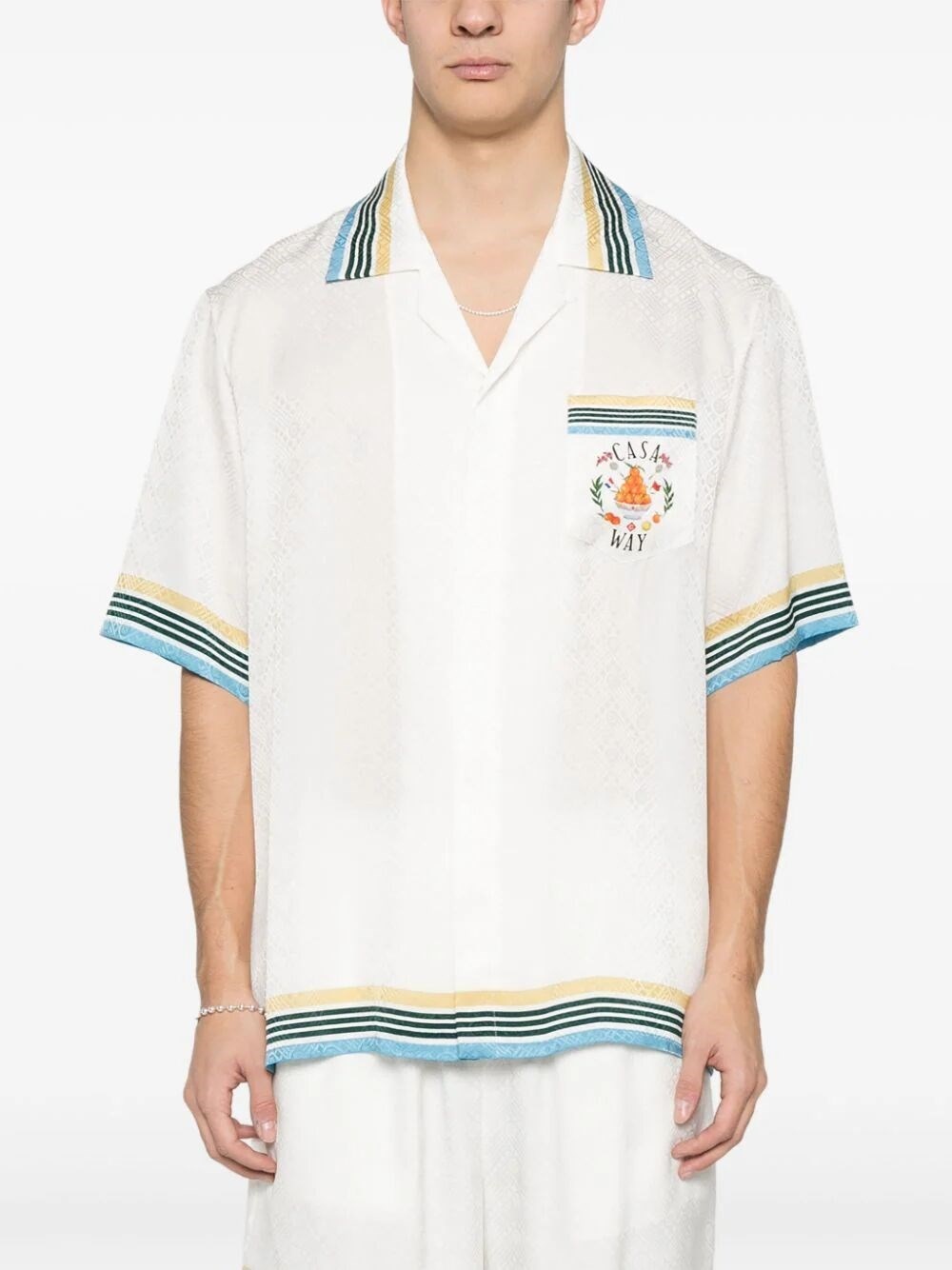 Cuban Collar Short Sleeve Shirt - 4