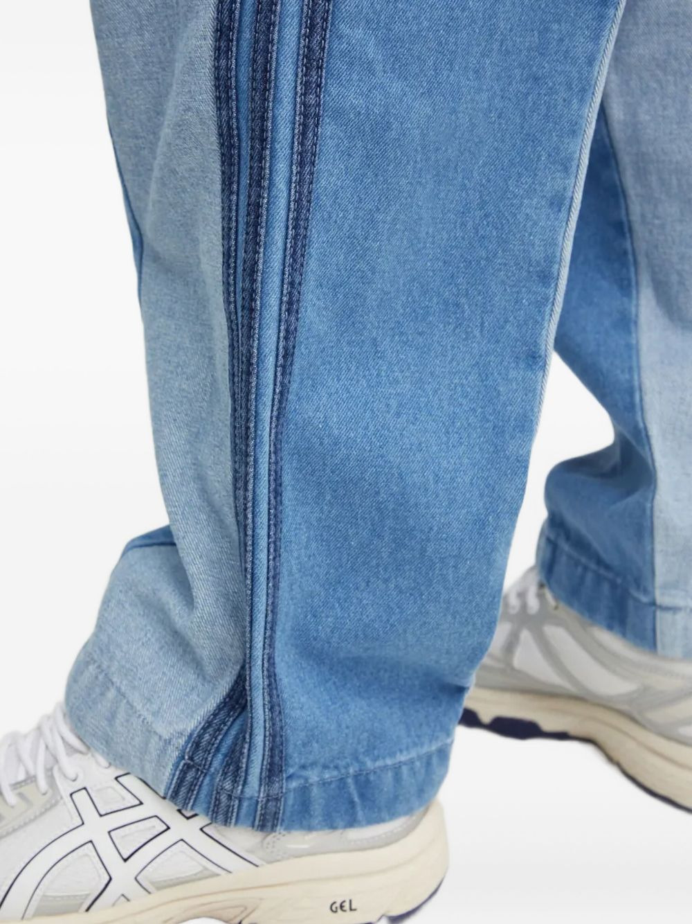 patchwork-design jeans - 5