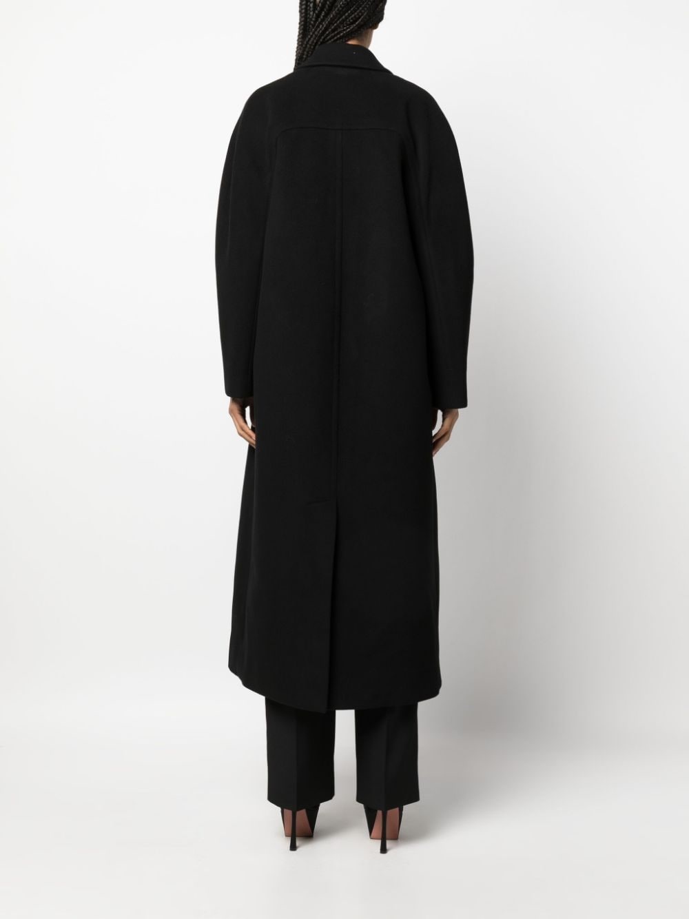 single-breasted wool-blend coat - 4